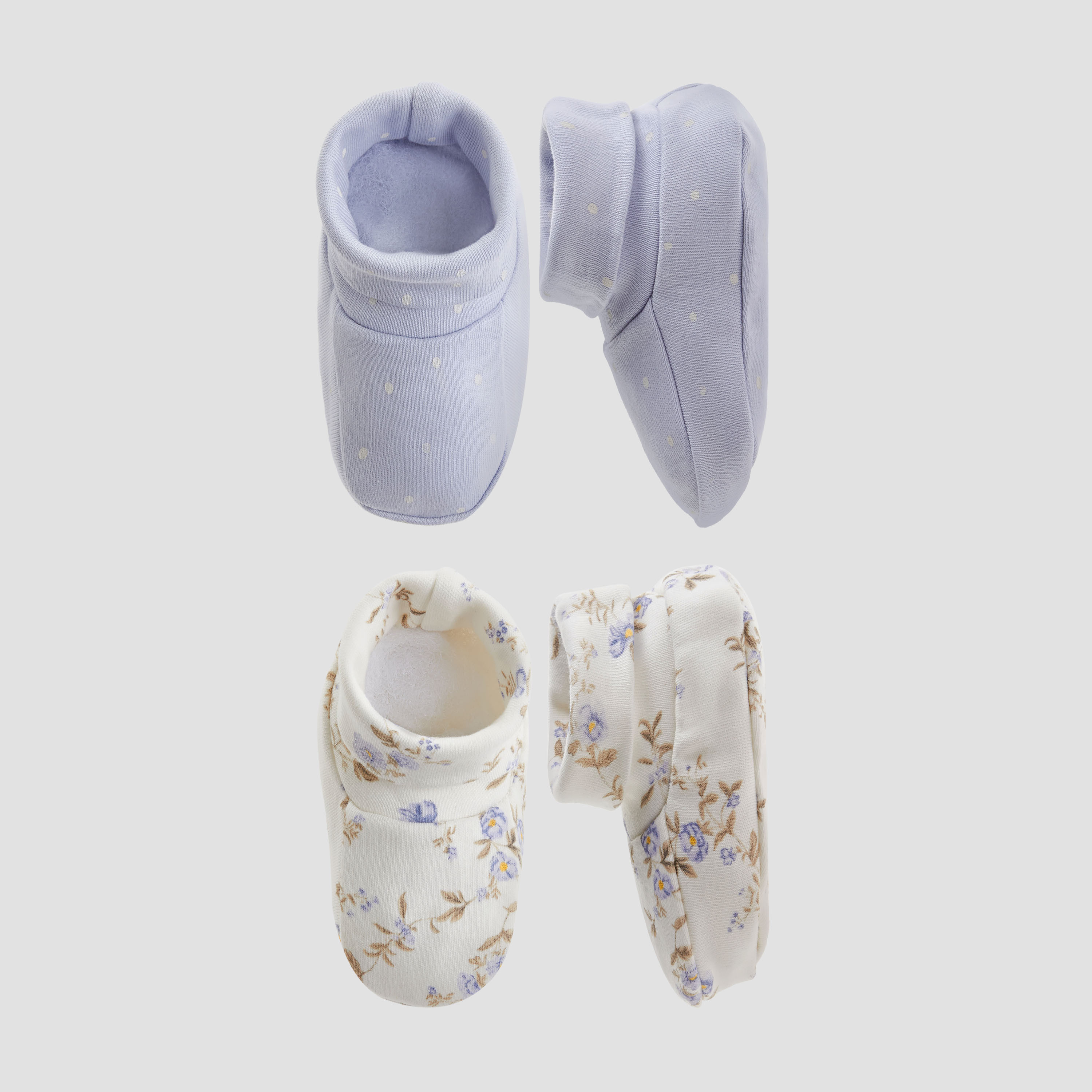 Juniors Girls Booties with Assorted Print - Cotton-baby-girls-shoes-booties-image-1