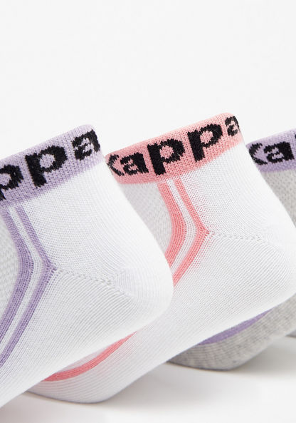 Kappa Logo Print Ankle Length Socks - Set of 5-Girl%27s Socks & Tights-image-1