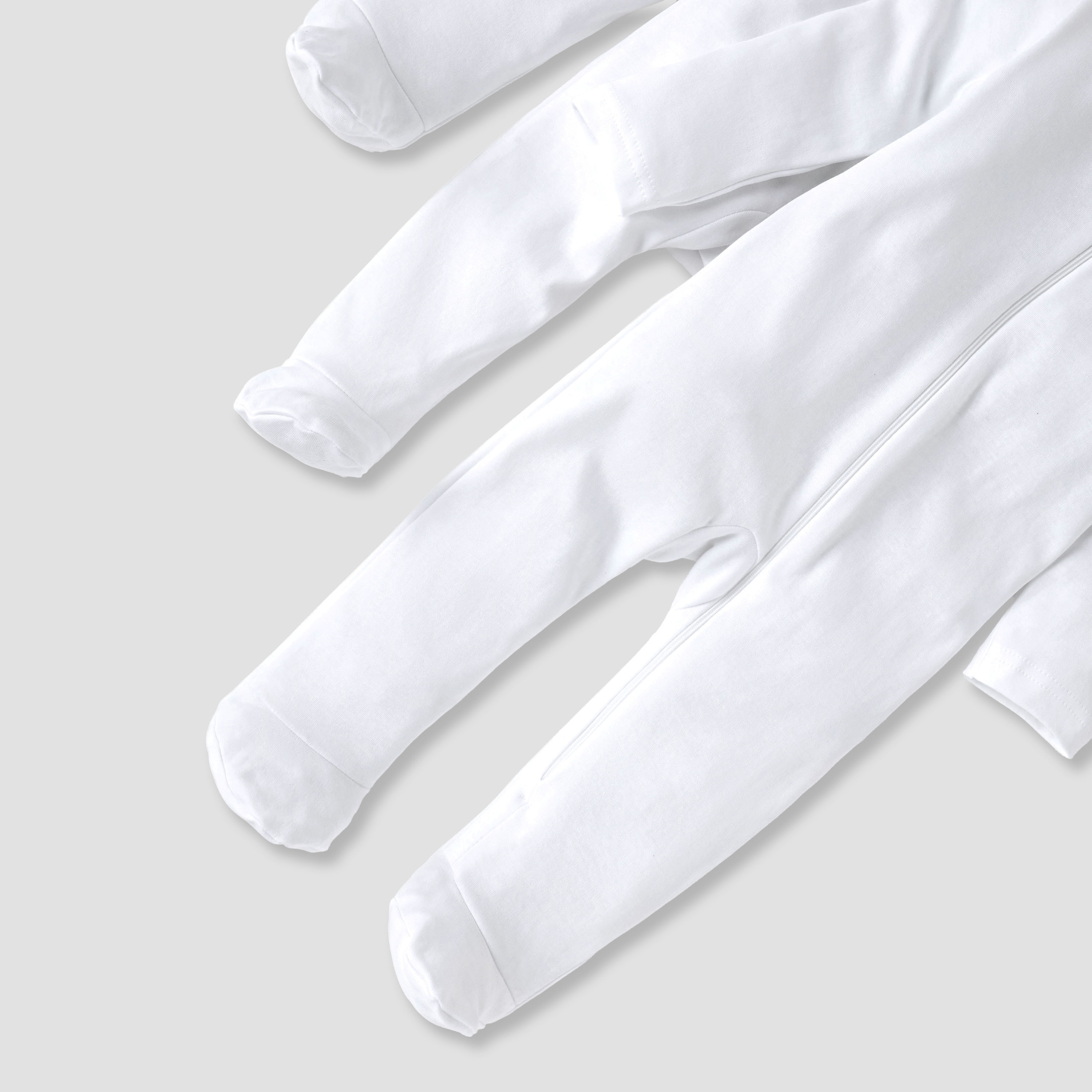 طقم بدلة نوم بأكمام طويلة وسحاب إغلاق 3 قطع سادة من جونيورز-baby-girls-clothing-multipacks-image-2