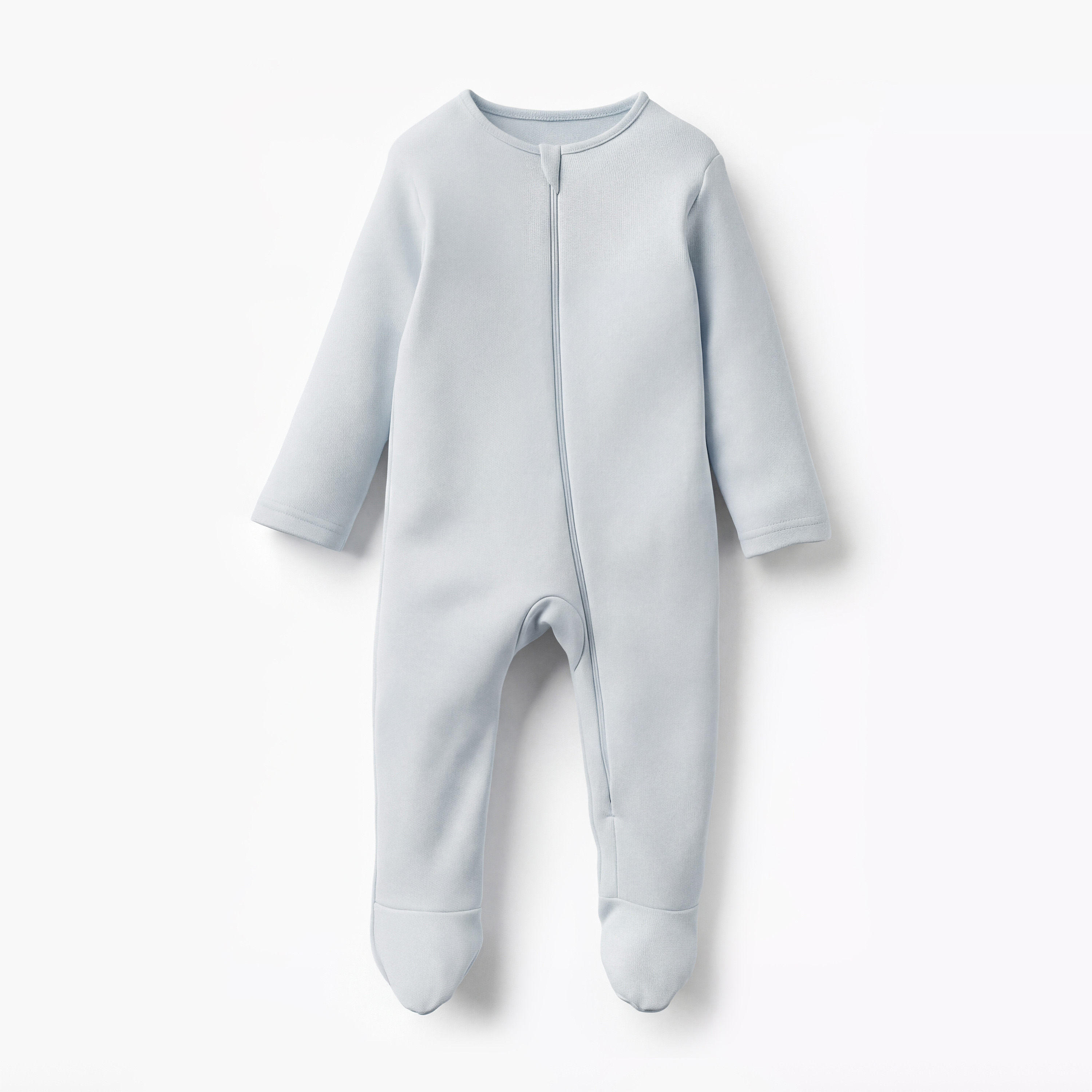 Juniors Solid Closed Feet Sleepsuit with Zip Closure - Set of 3-baby-girls-clothing-nightwear-sleepsuits-image-3