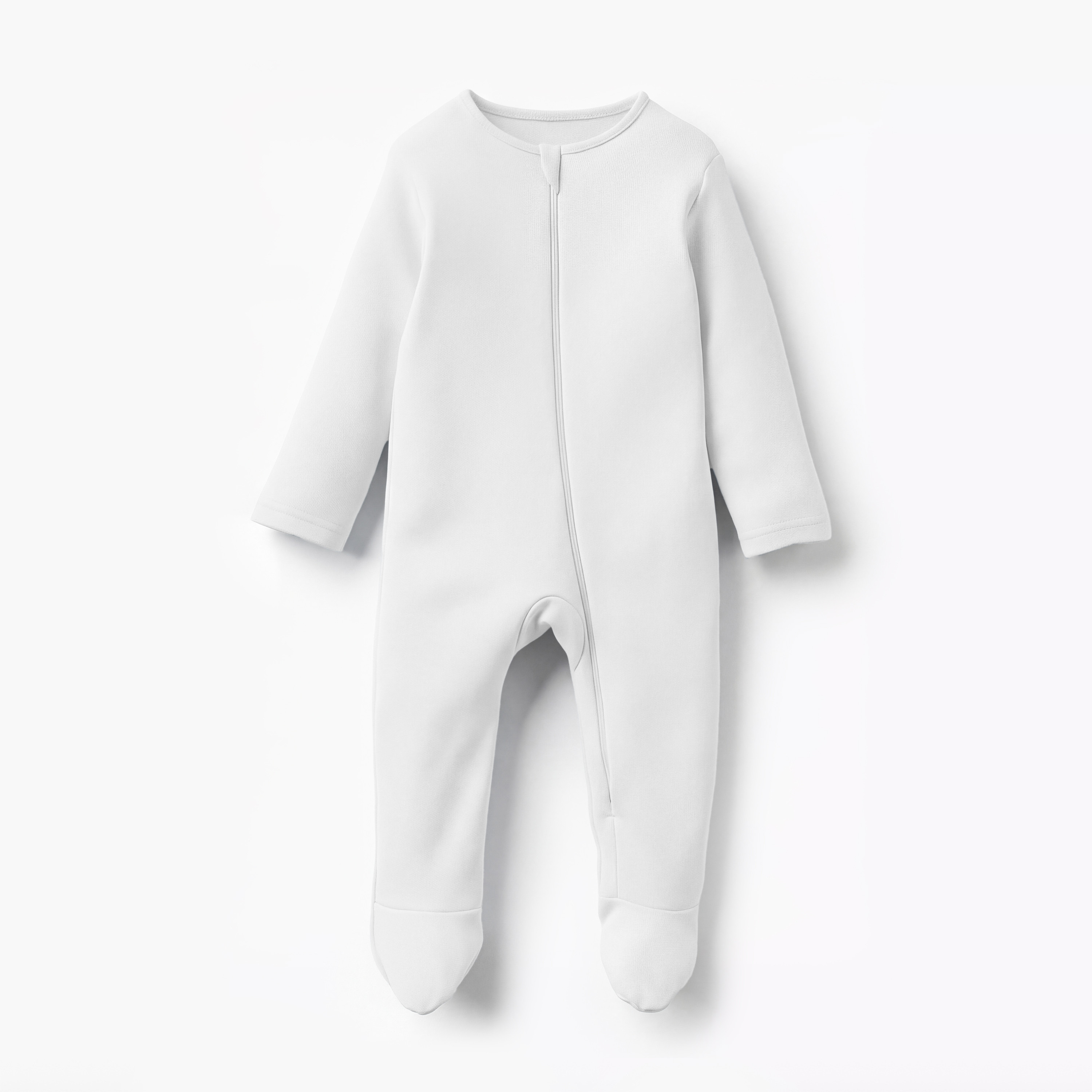 Juniors Solid Closed Feet Sleepsuit with Zip Closure - Set of 3-baby-girls-clothing-nightwear-sleepsuits-image-4