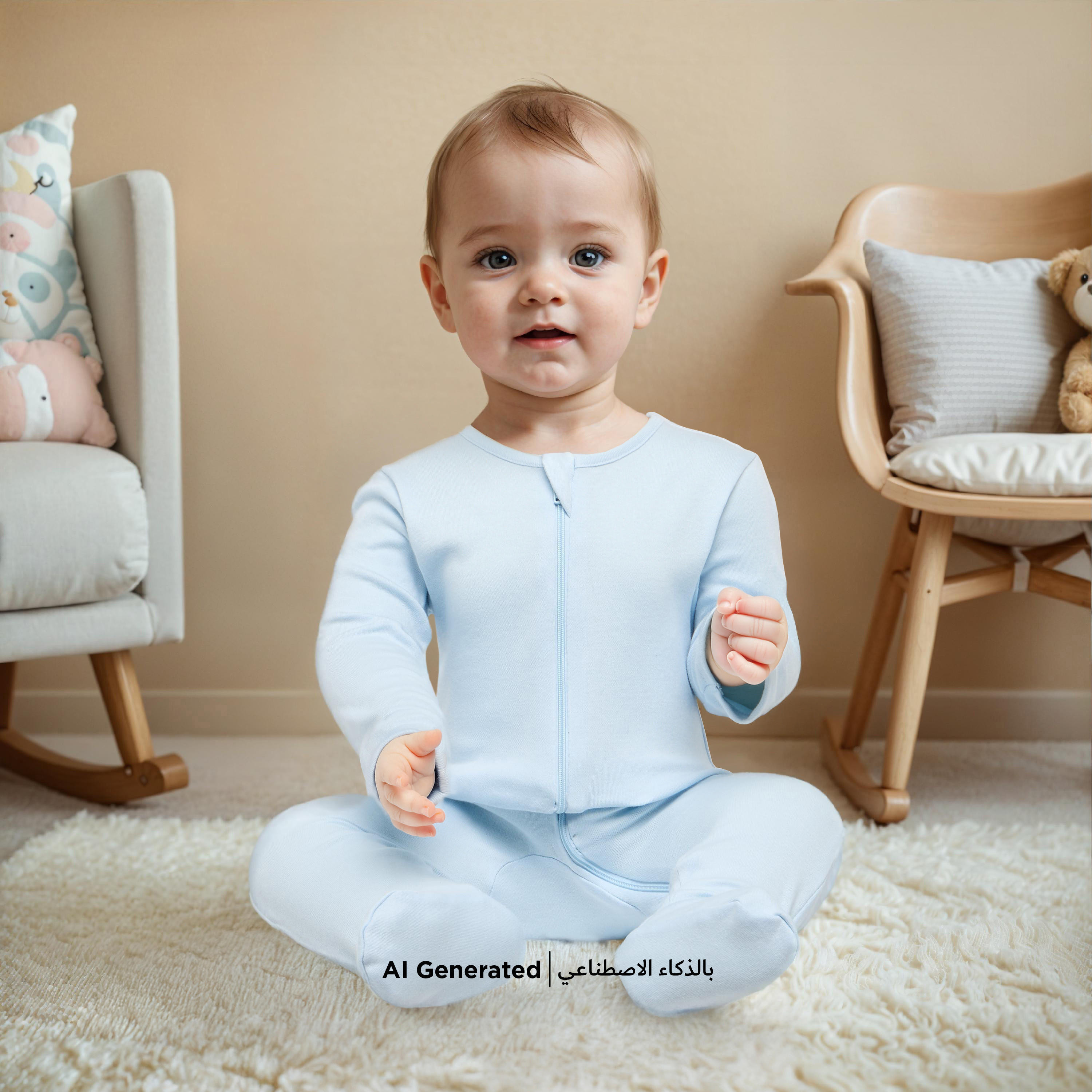 Juniors Solid Closed Feet Sleepsuit with Zip Closure - Set of 3-baby-girls-clothing-nightwear-sleepsuits-image-7