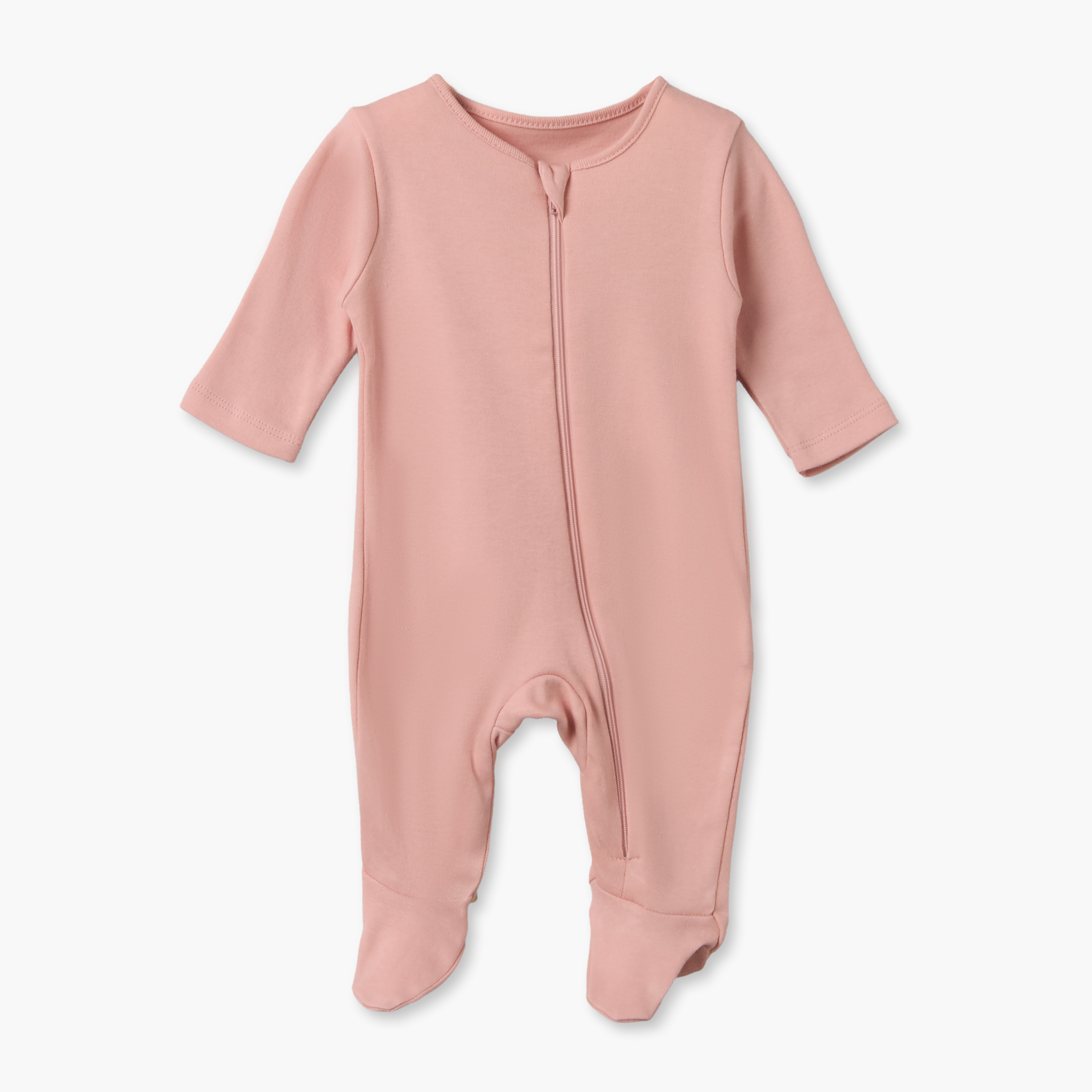 Juniors Solid Sleepsuit with Long Sleeves and Zip Closure - Set of 3-baby-girls-clothing-multipacks-image-2