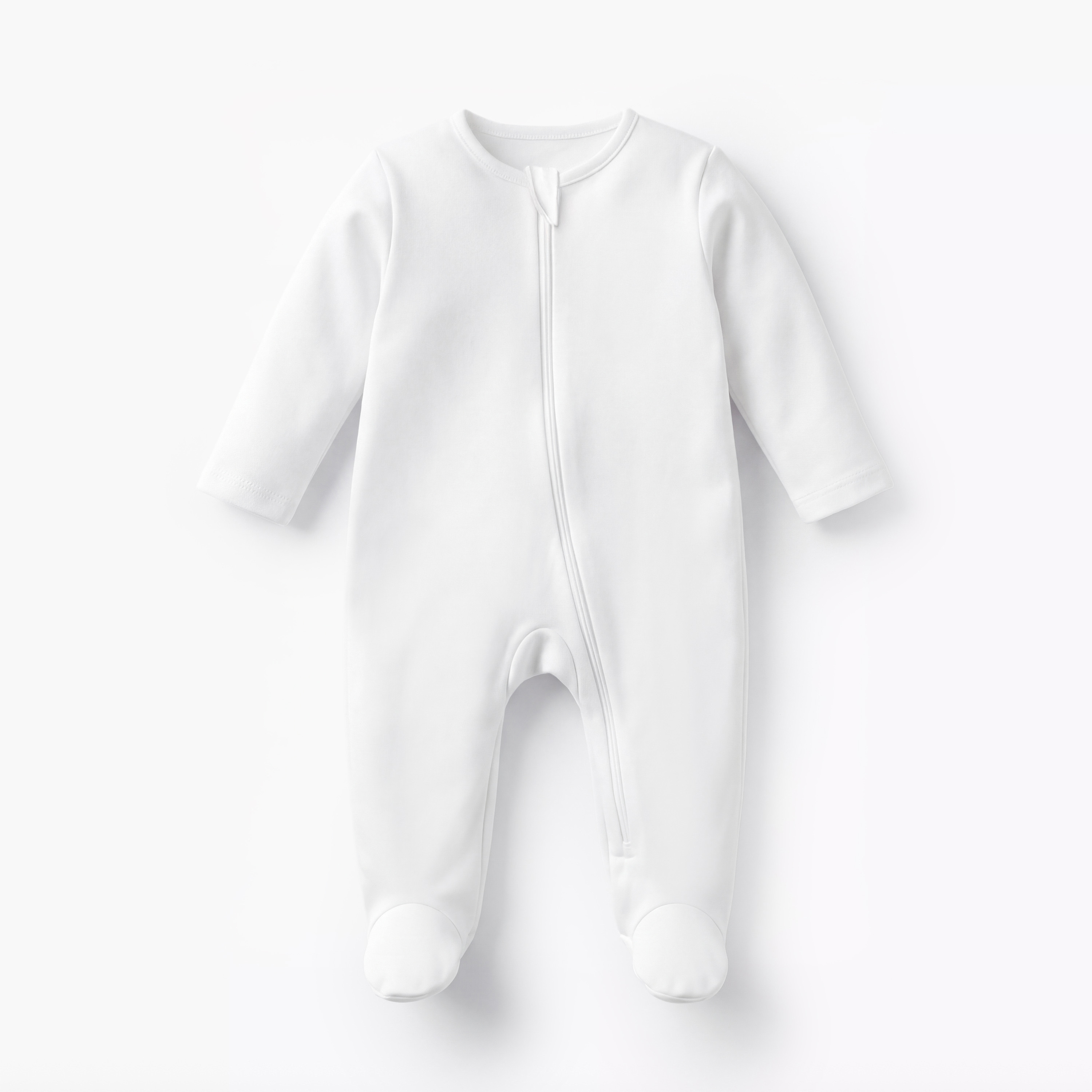 Juniors Solid Sleepsuit with Long Sleeves and Zip Closure - Set of 3-baby-girls-clothing-nightwear-sleepsuits-image-4