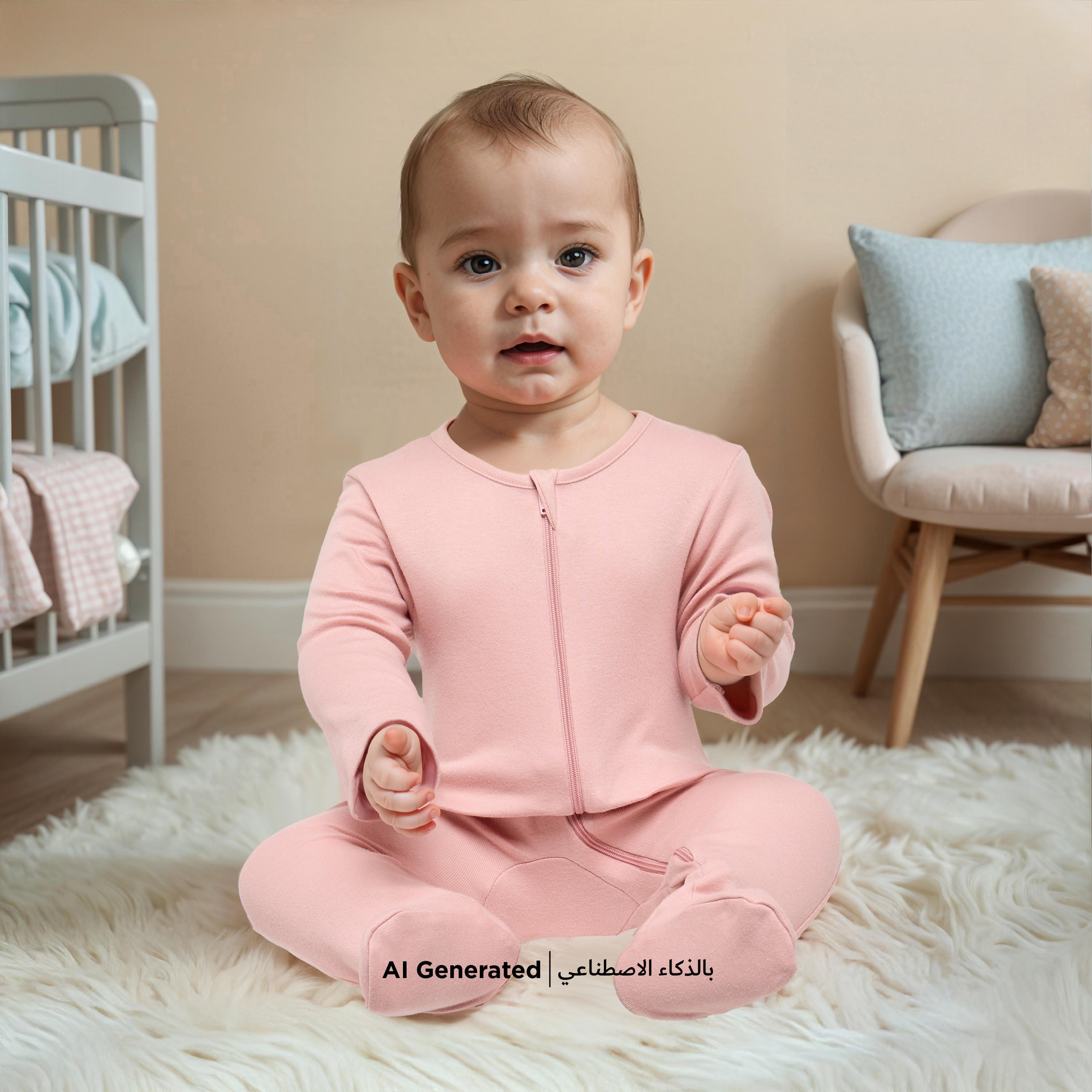 Juniors Solid Sleepsuit with Long Sleeves and Zip Closure - Set of 3-baby-girls-clothing-nightwear-sleepsuits-image-7