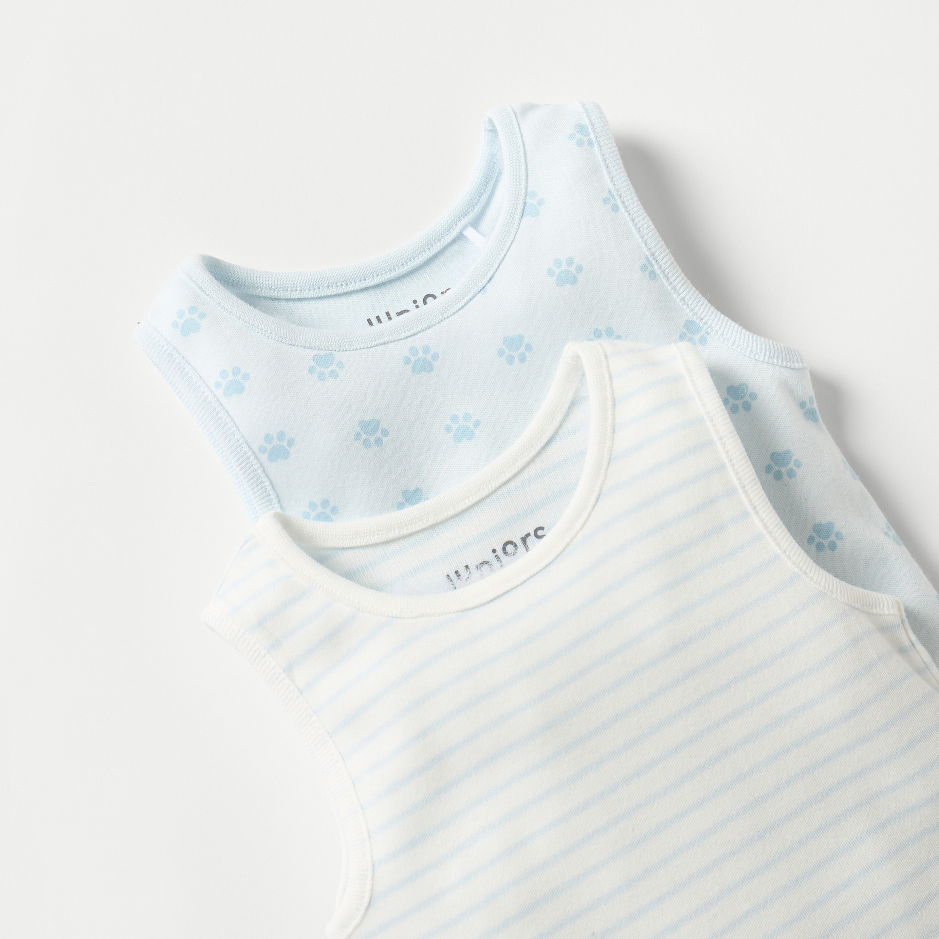 بودي سوت دون أكمام بأزرار إغلاق كبس وطبعات من جونيورز - طقم من 2 قطع-baby-boys-clothing-bodysuits-image-4