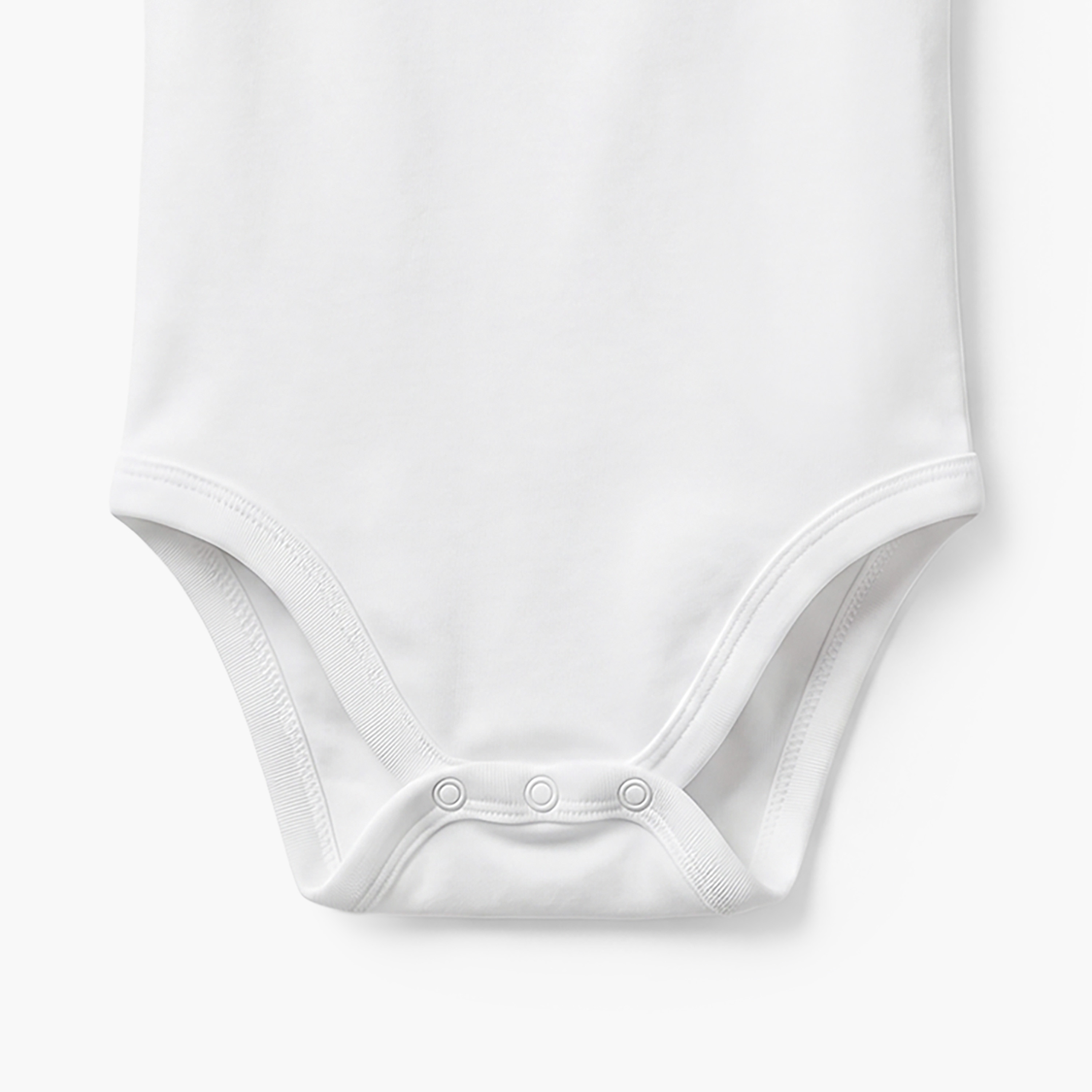 Juniors Solid Strap Sleeves Bodysuit with Snap Button Closure - Set of 10-baby-boys-clothing-bodysuits-image-5