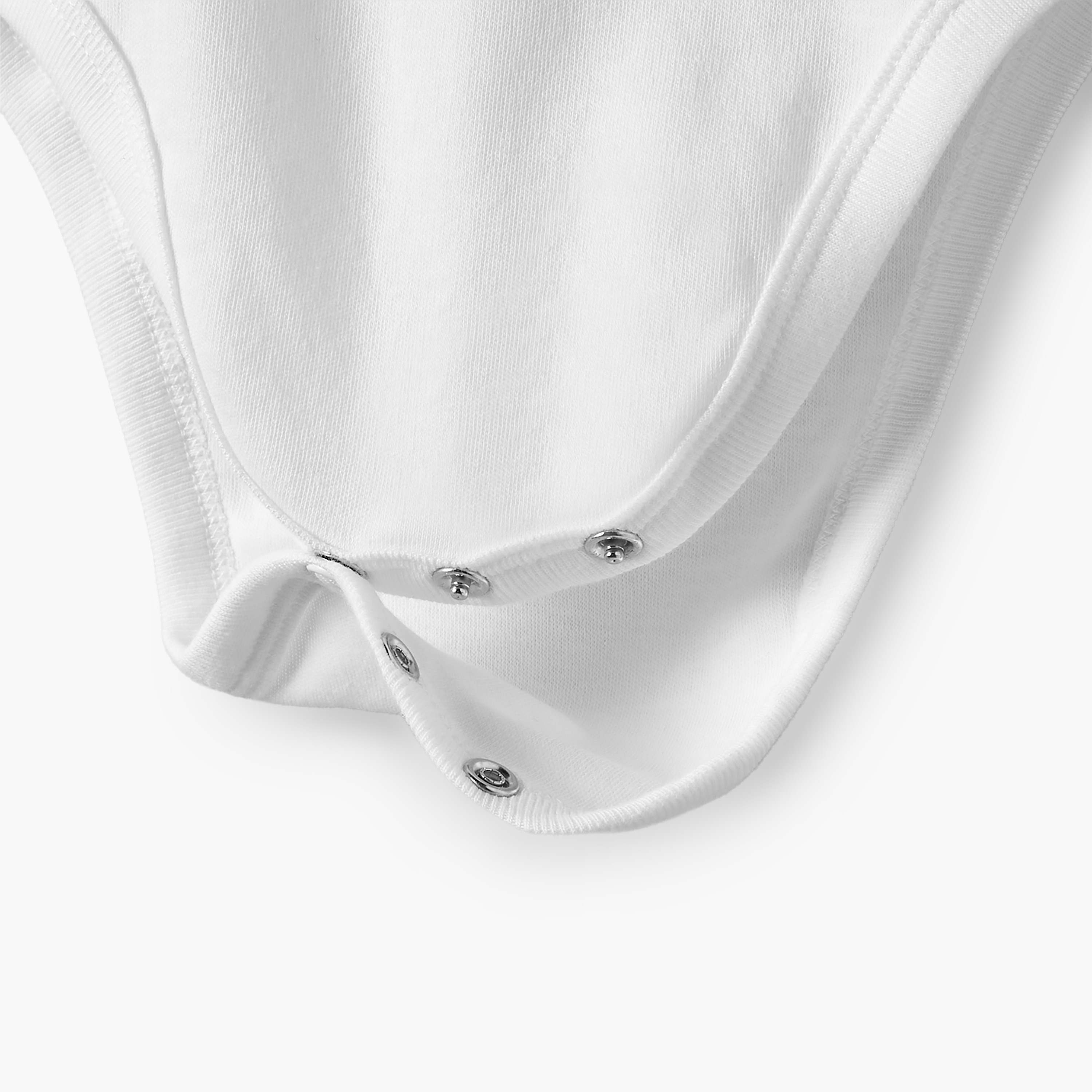 Juniors Solid Strap Sleeves Bodysuit with Snap Button Closure - Set of 10-baby-boys-clothing-bodysuits-image-6