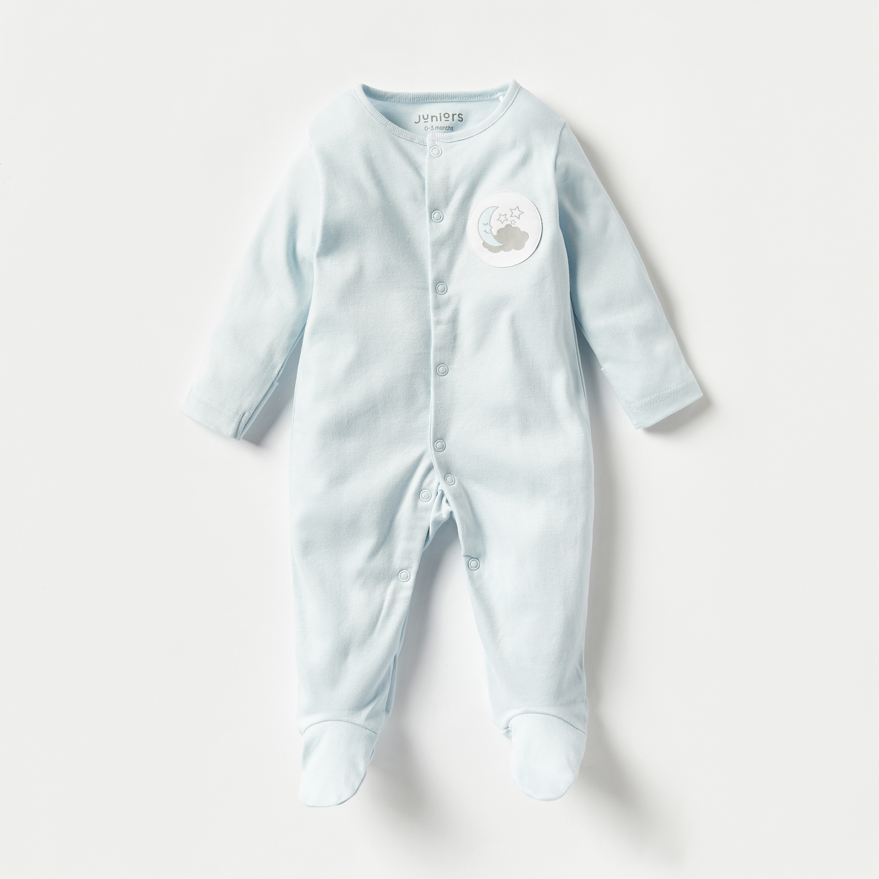 بدلة نوم بأكمام طويلة وأزرار إغلاق وطبعات من جونيورز - طقم من قطعتين-baby-boys-clothing-nightwear-sleepsuits-image-2