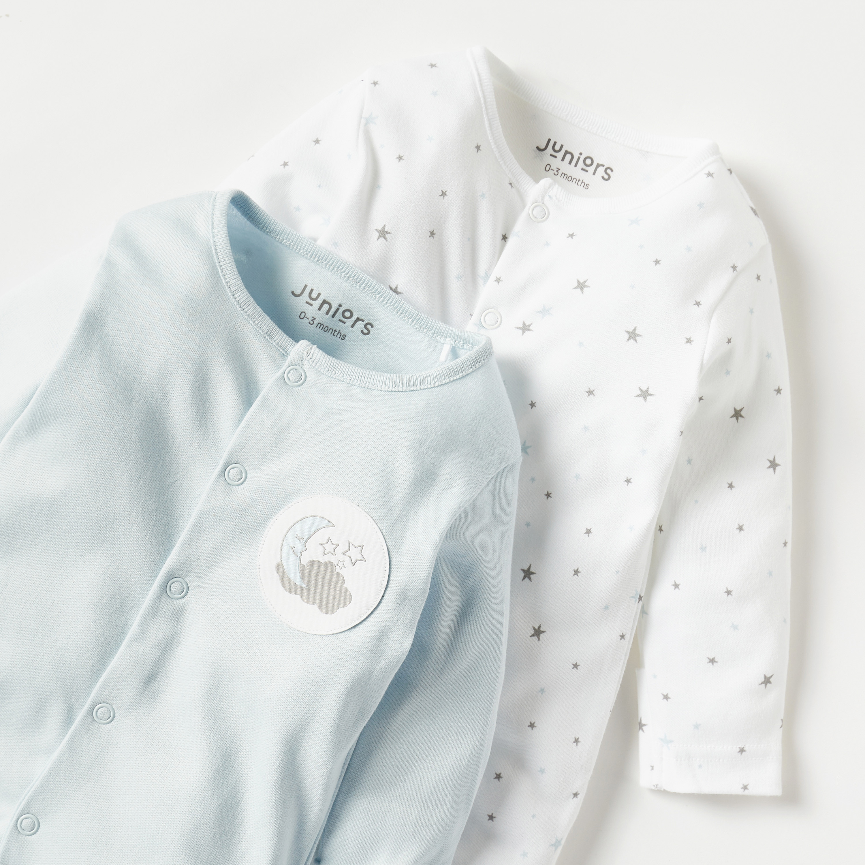 بدلة نوم بأكمام طويلة وأزرار إغلاق وطبعات من جونيورز - طقم من قطعتين-baby-boys-clothing-nightwear-sleepsuits-image-4