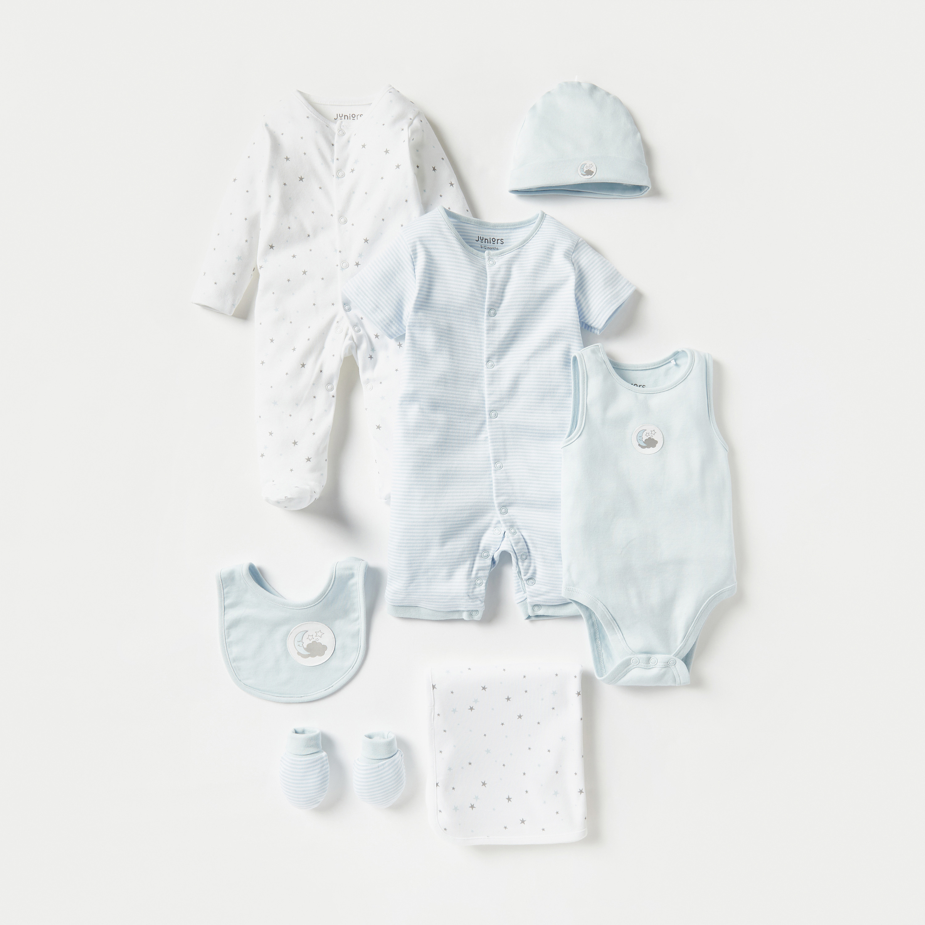 بدلة نوم بأكمام طويلة وأزرار إغلاق وطبعات من جونيورز - طقم من قطعتين-baby-boys-clothing-nightwear-sleepsuits-image-6