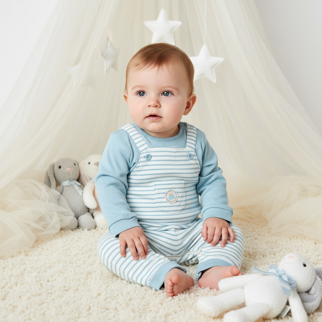 Juniors Striped Sleepsuit with Pocket-baby-boys-clothing-nightwear-sleepsuits-image-5