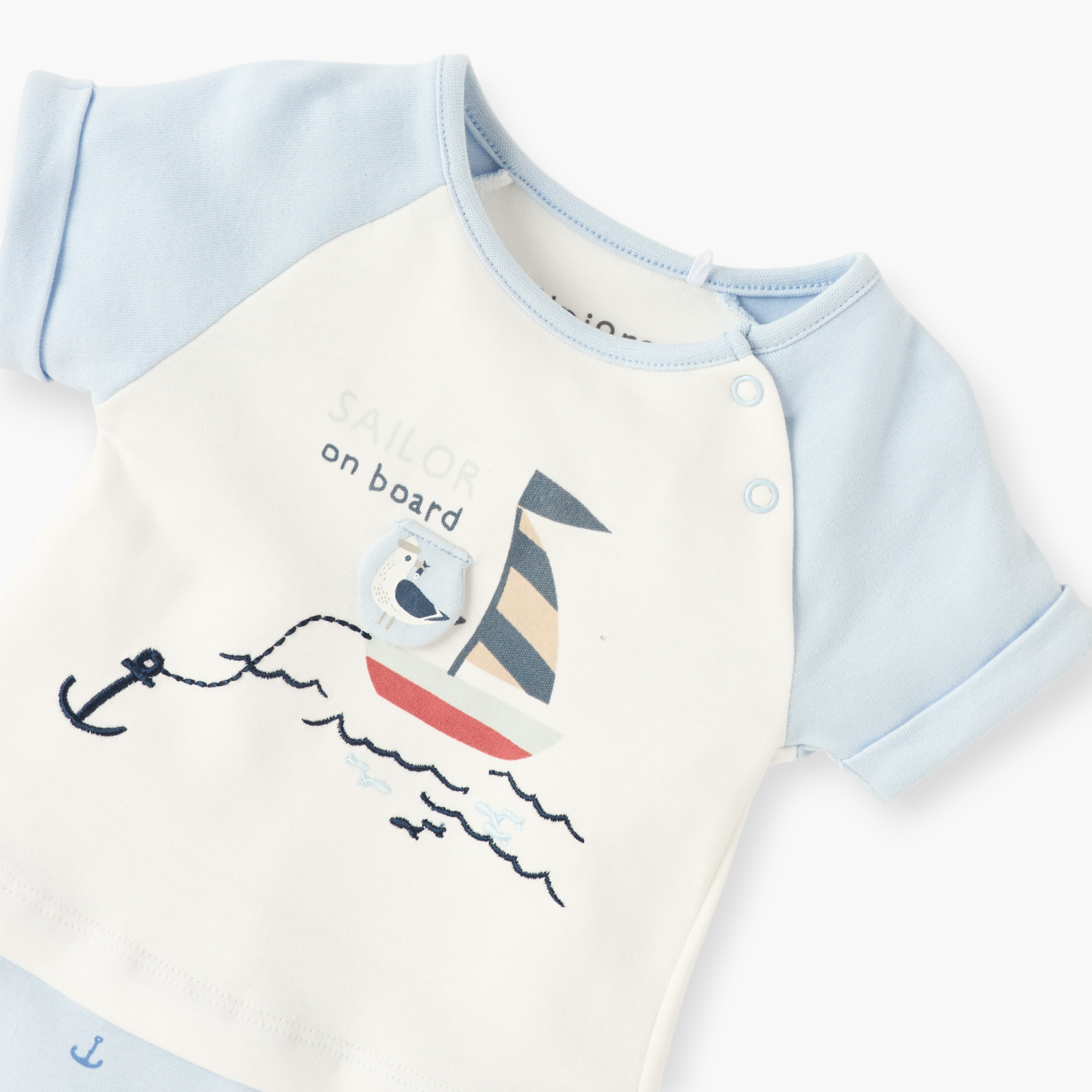 Juniors Graphic Print Romper with Button Closure-baby-boys-clothing-rompers-image-3
