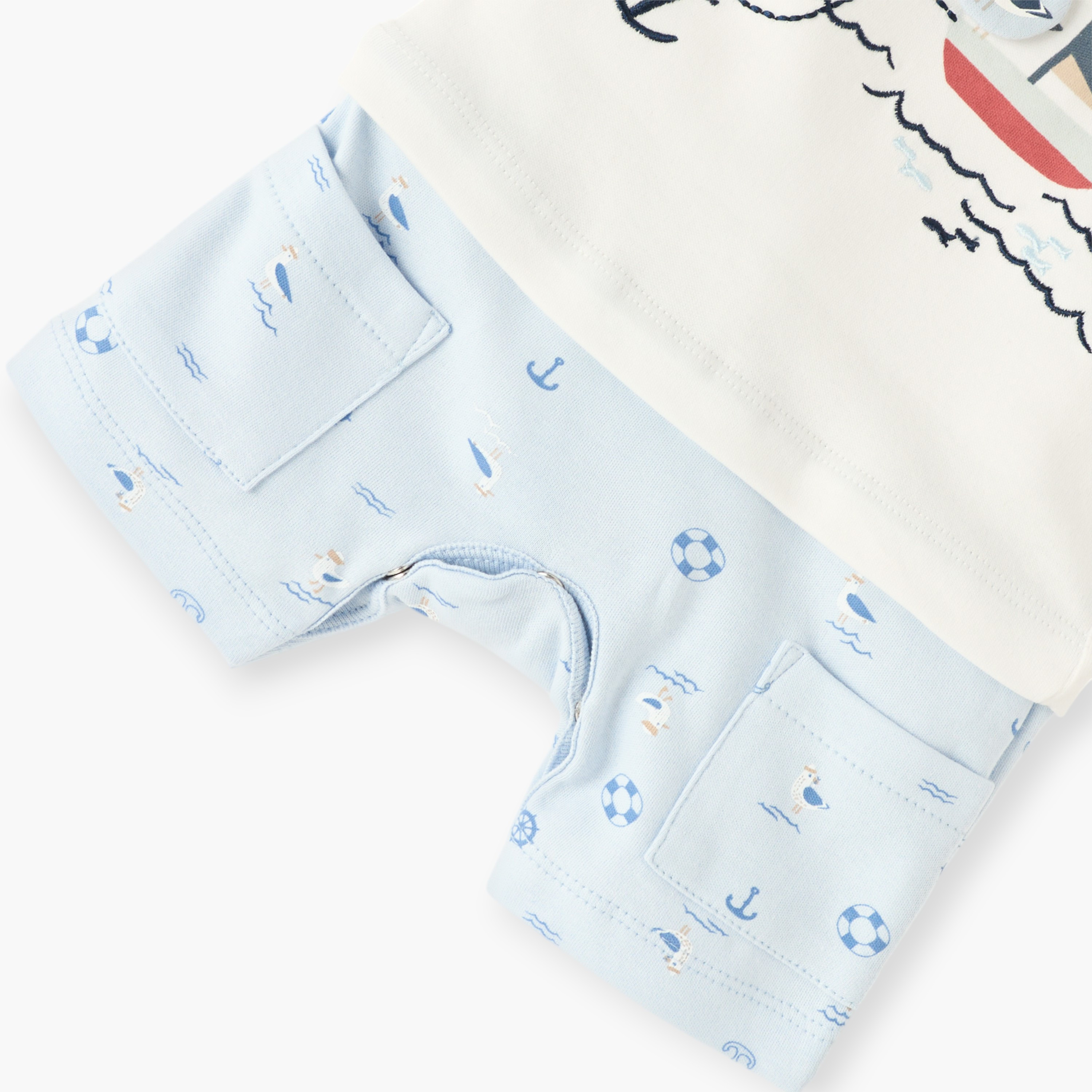 Juniors Graphic Print Romper with Button Closure-baby-boys-clothing-rompers-image-4