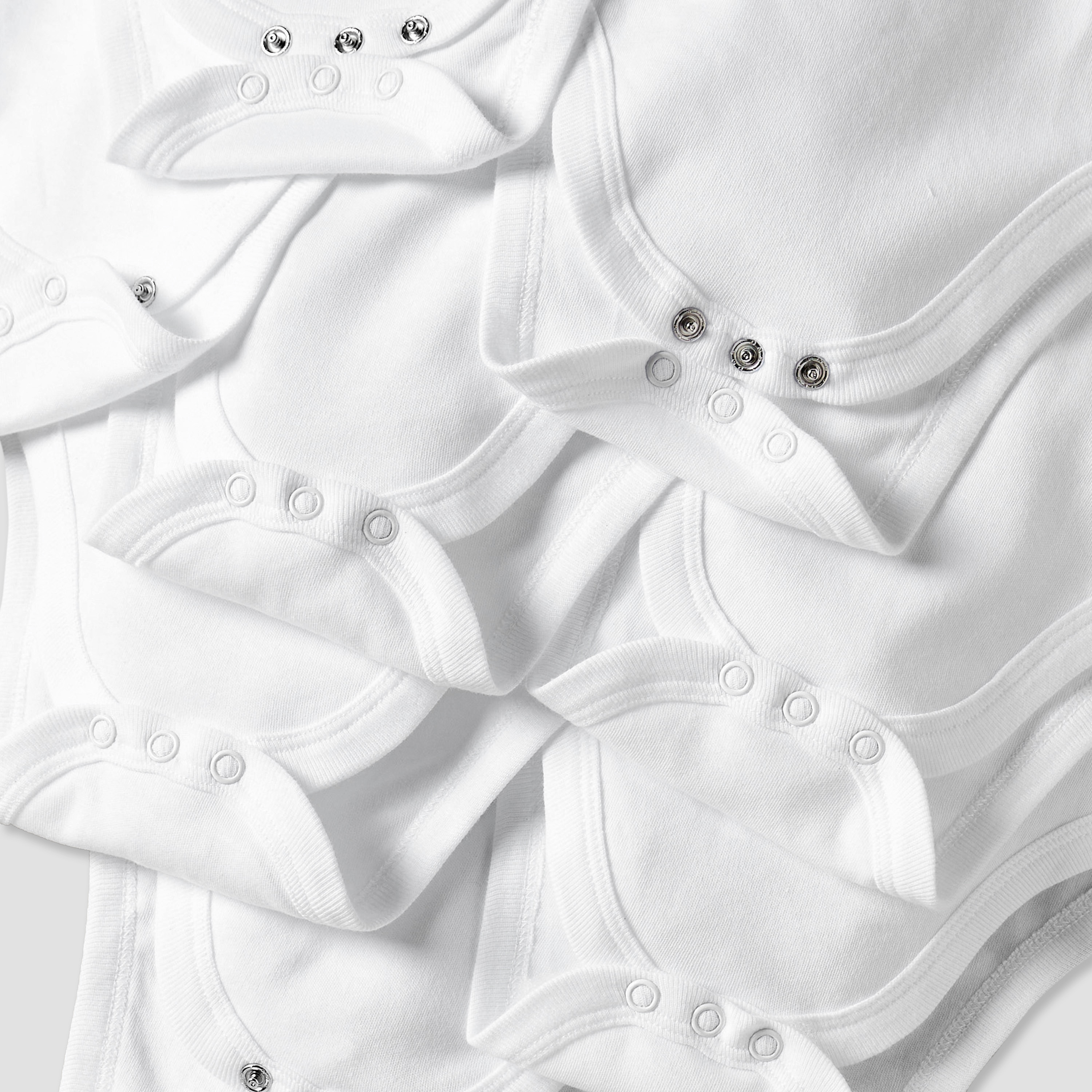 بودي سوت سادة بياقة مستديرة وأزرار إغلاق كبّاسة من جونيورز - طقم من 10 قطع-baby-boys-clothing-bodysuits-image-2