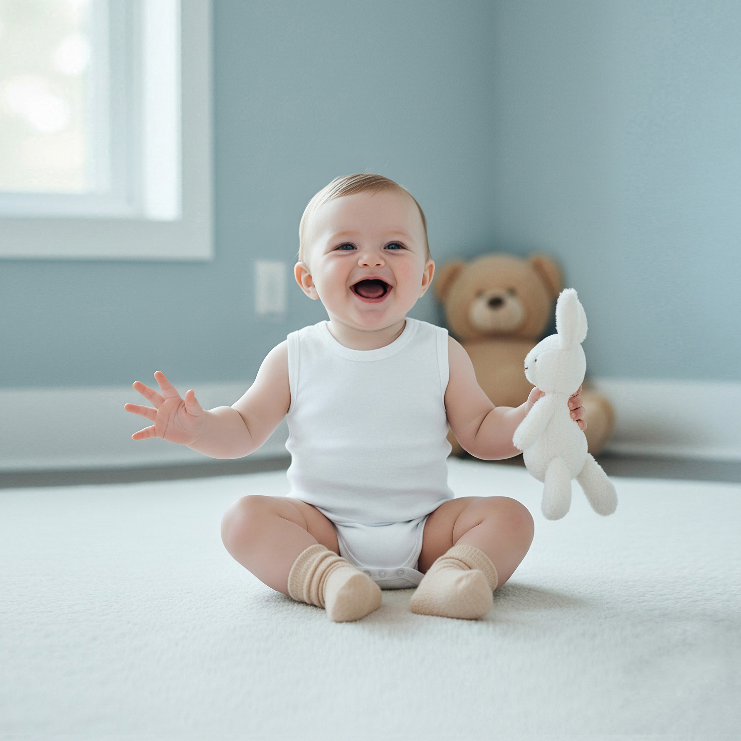 بودي سوت سادة بياقة مستديرة وأزرار إغلاق كبّاسة من جونيورز - طقم من 10 قطع-baby-boys-clothing-bodysuits-image-1