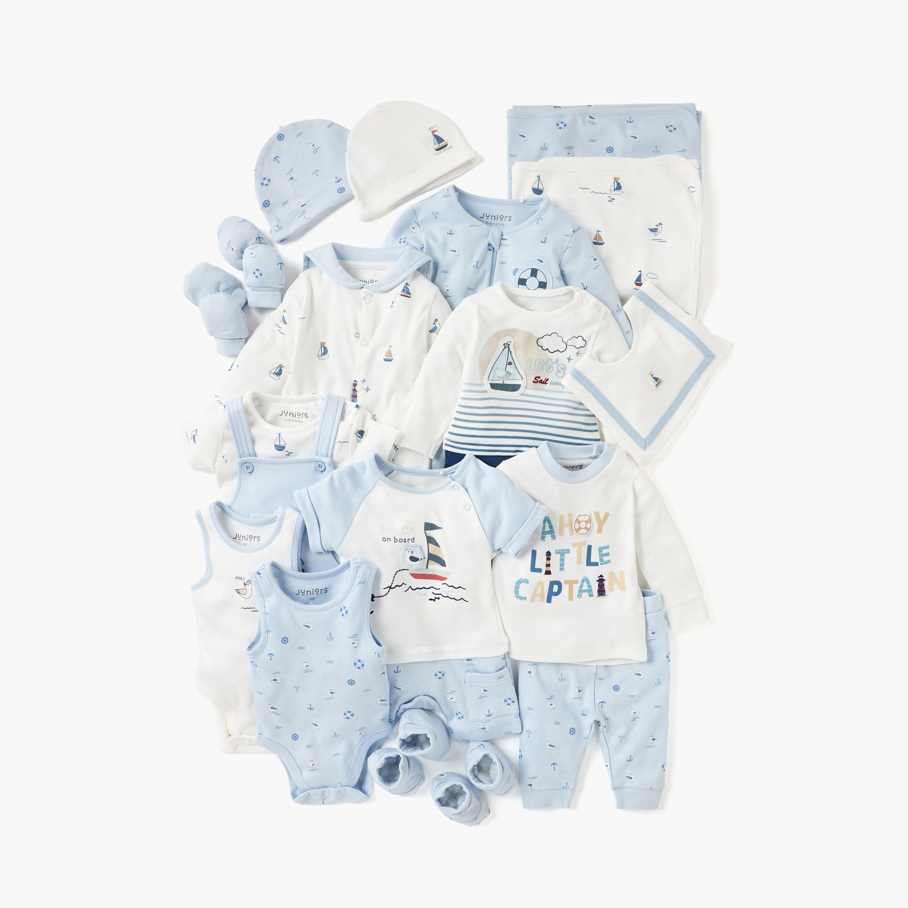Juniors Nautica Print Closed Feet Sleepsuit with Button Closure-baby-boys-clothing-nightwear-sleepsuits-image-6