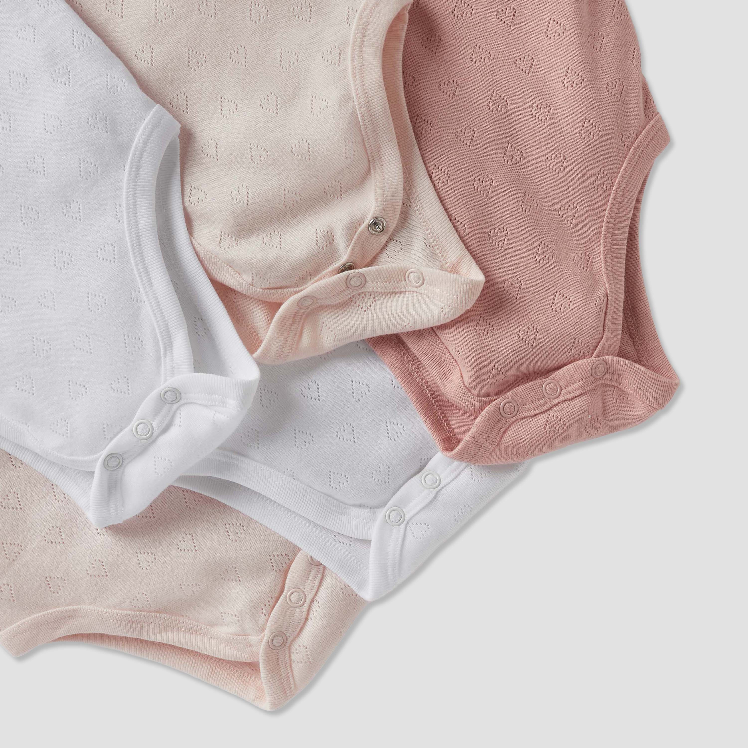 بودي سوت بارز الملمس دون أكمام من جونيورز - طقم 5 قطع-baby-girls-clothing-bodysuits-image-4
