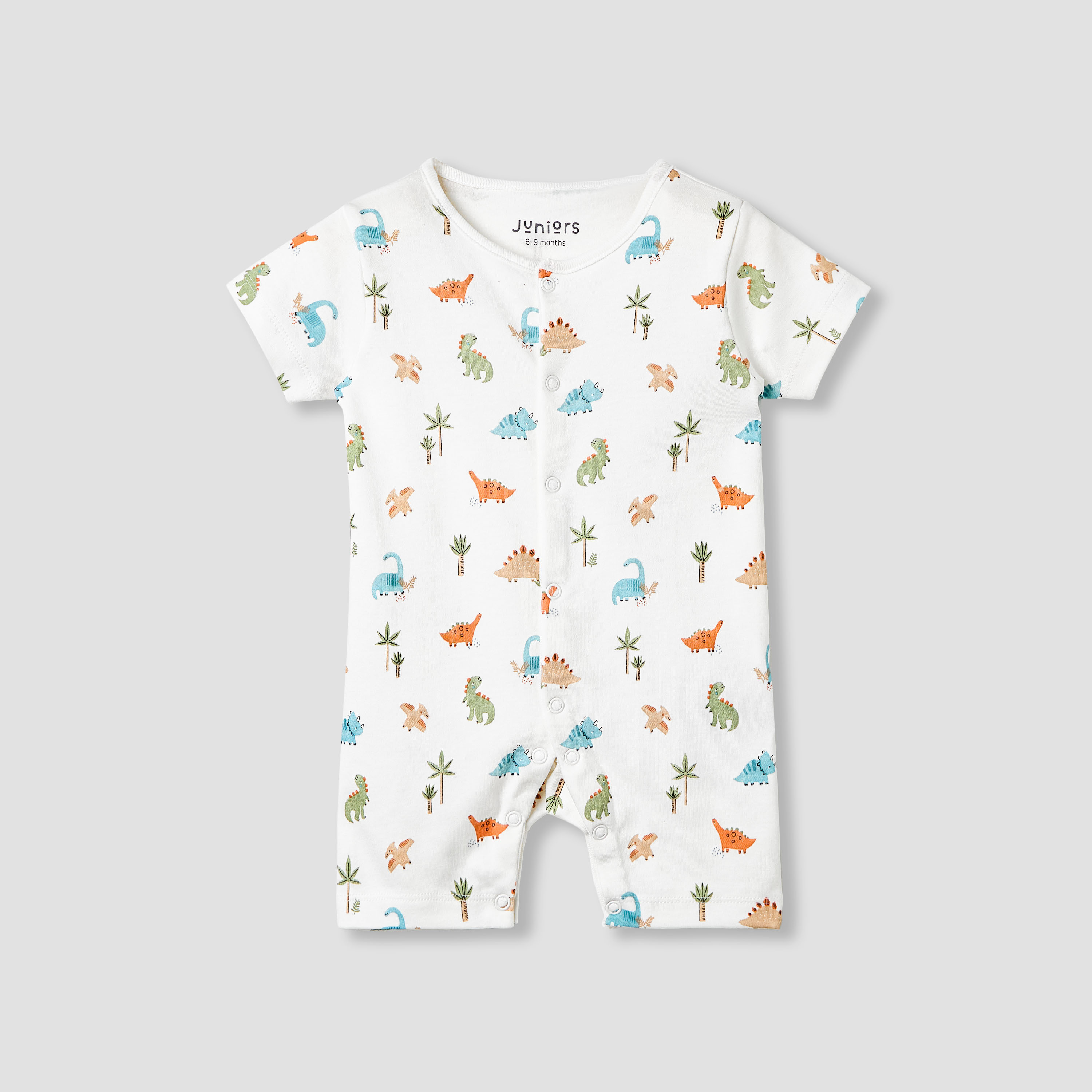 أفرول بطبعات ديناصورات بأكمام قصيرة من جونيورز-baby-boys-clothing-rompers-image-1