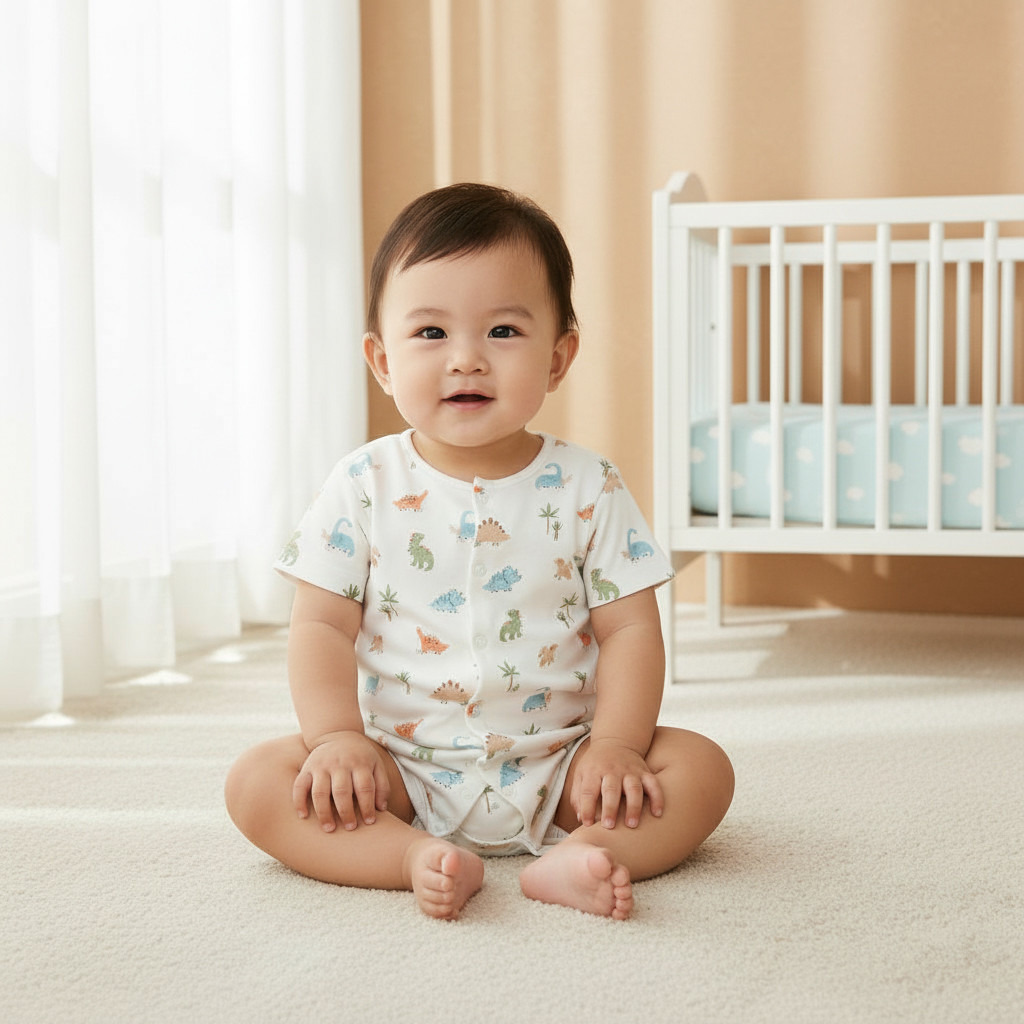 أفرول بطبعات ديناصورات بأكمام قصيرة من جونيورز-baby-boys-clothing-rompers-image-5