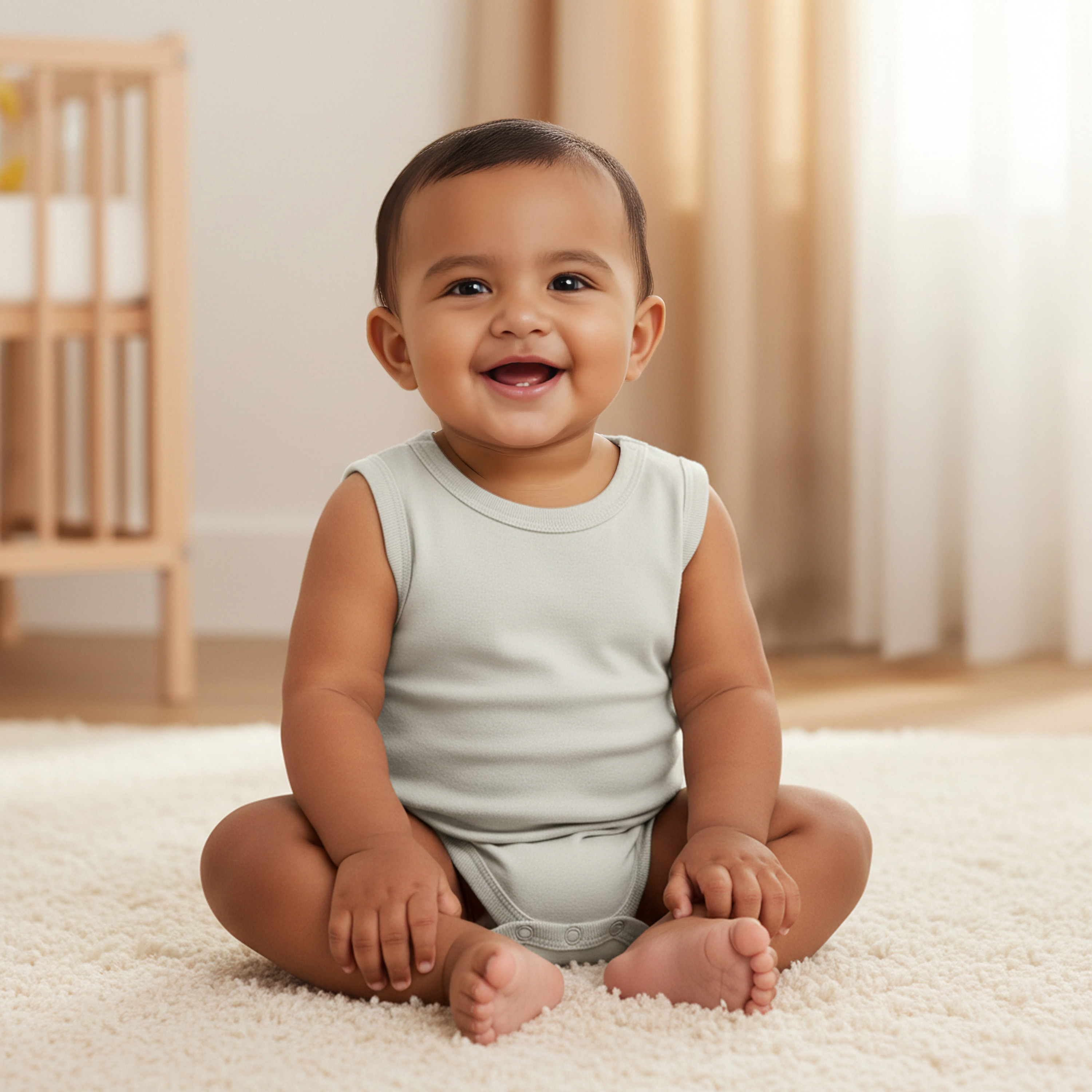 Juniors Sleeveless Bodysuit with Snap Button Closure-baby-boys-clothing-bodysuits-image-1