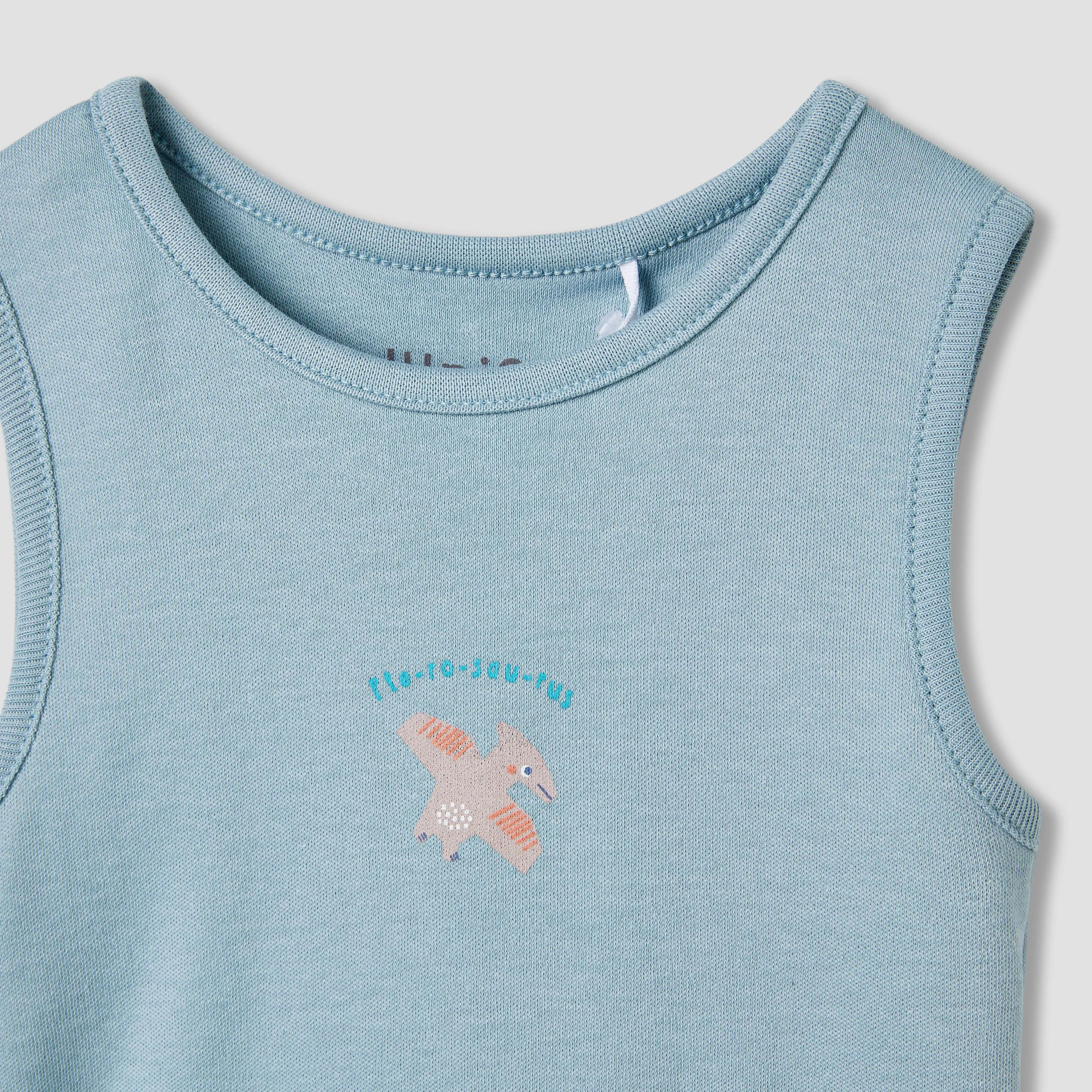 Juniors Assorted Sleeveless Bodysuit with Button Closure - Set of 2-baby-boys-clothing-bodysuits-image-4
