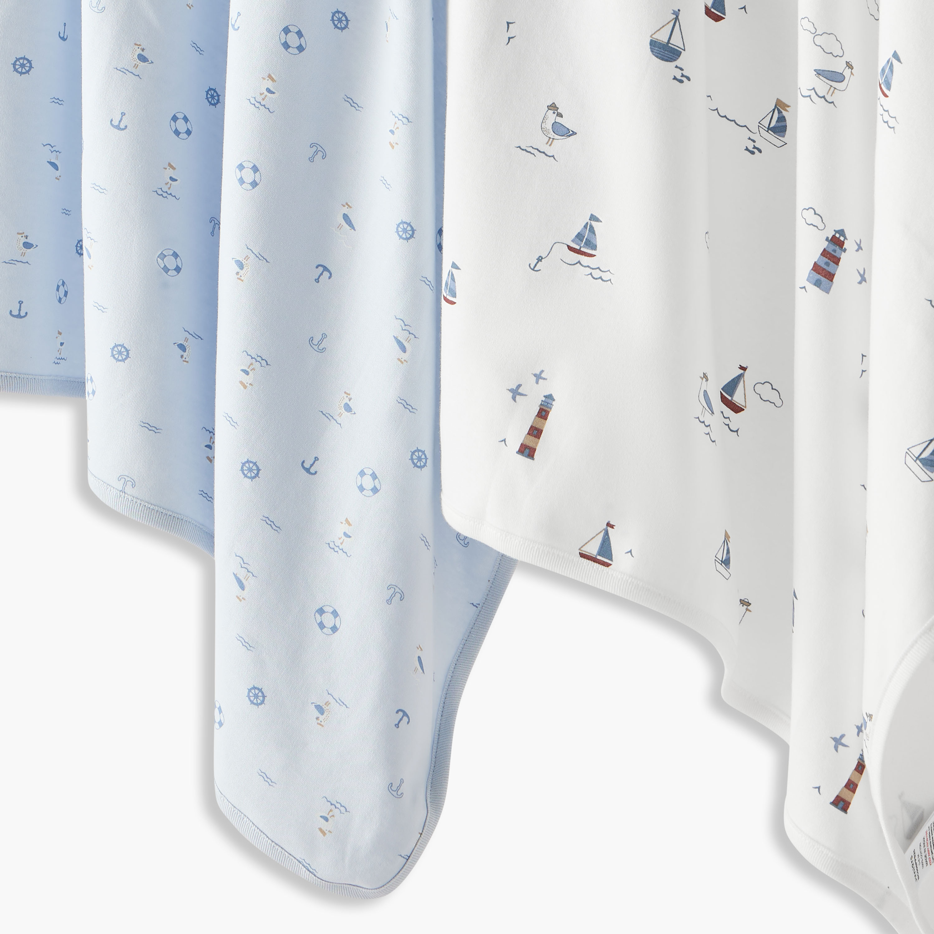 Juniors 2-Piece Nautical Print Receiving Blanket Set - 70x70 cm-baby-nursery-blanketsandswaddles-receivingblankets-image-4