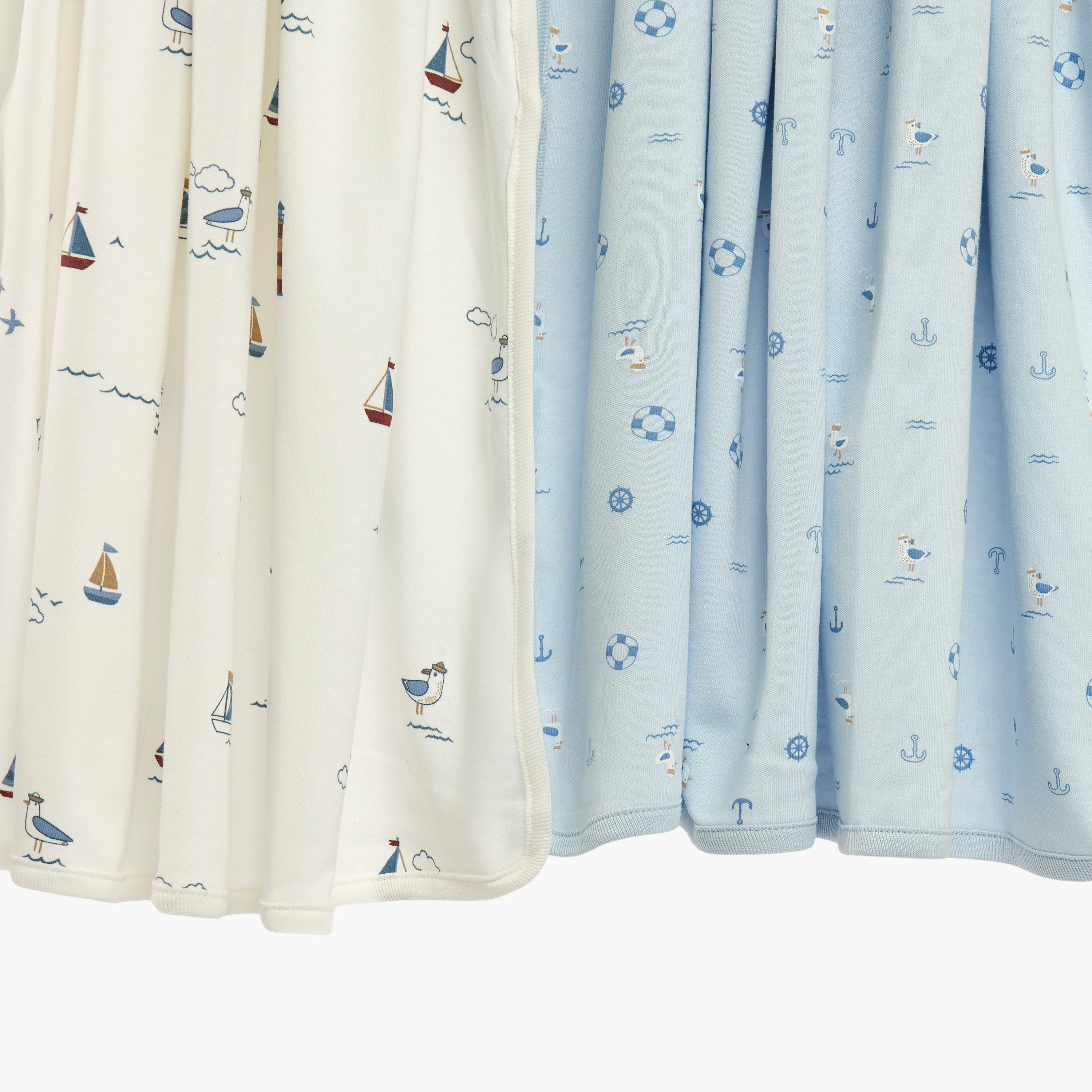 طقم بطانيات حديثي ولادة قطعتين بطبعات من جونيورز، 70x70 سم-baby-nursery-blanketsandswaddles-receivingblankets-image-4