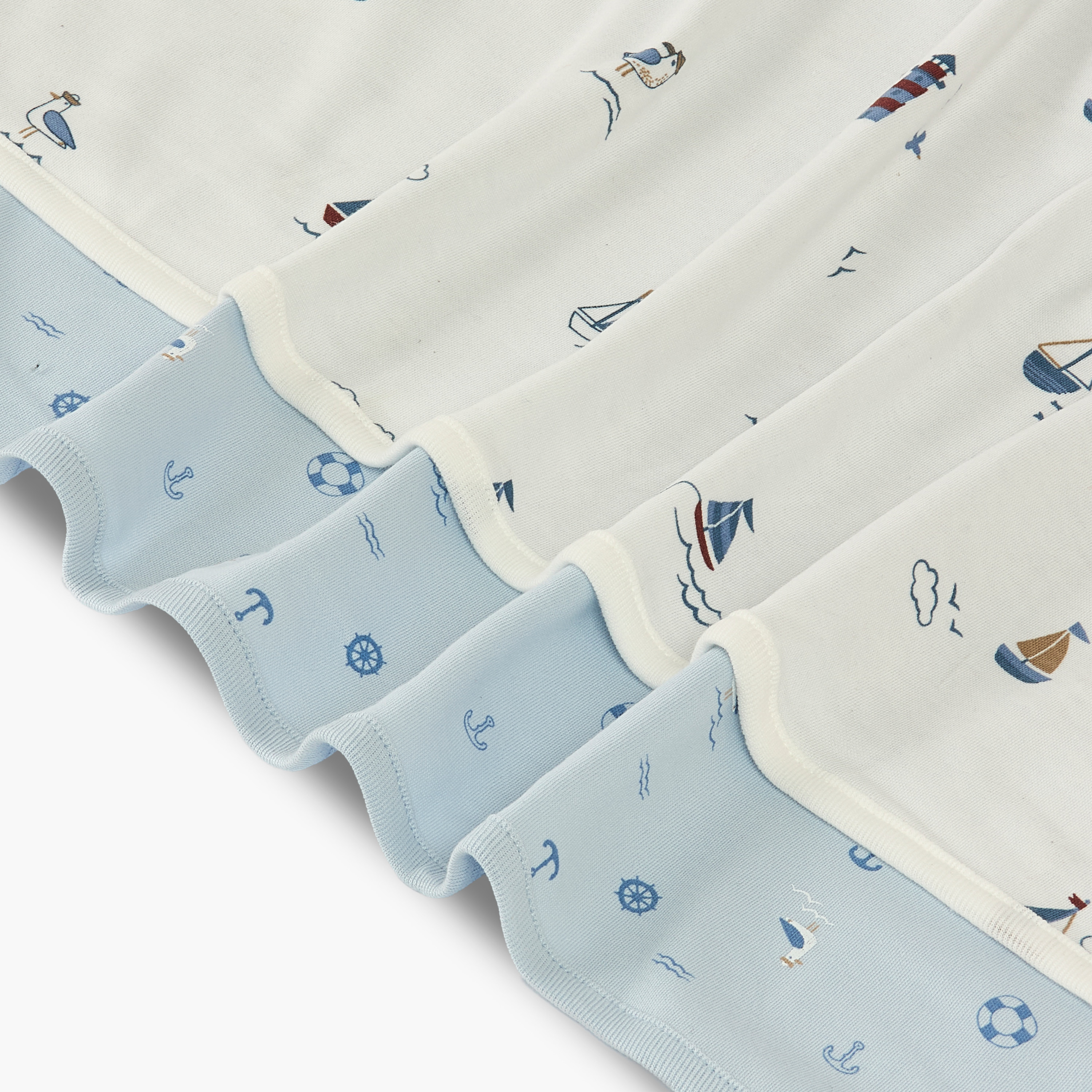 طقم بطانيات حديثي ولادة قطعتين بطبعات من جونيورز، 70x70 سم-baby-nursery-blanketsandswaddles-receivingblankets-image-5