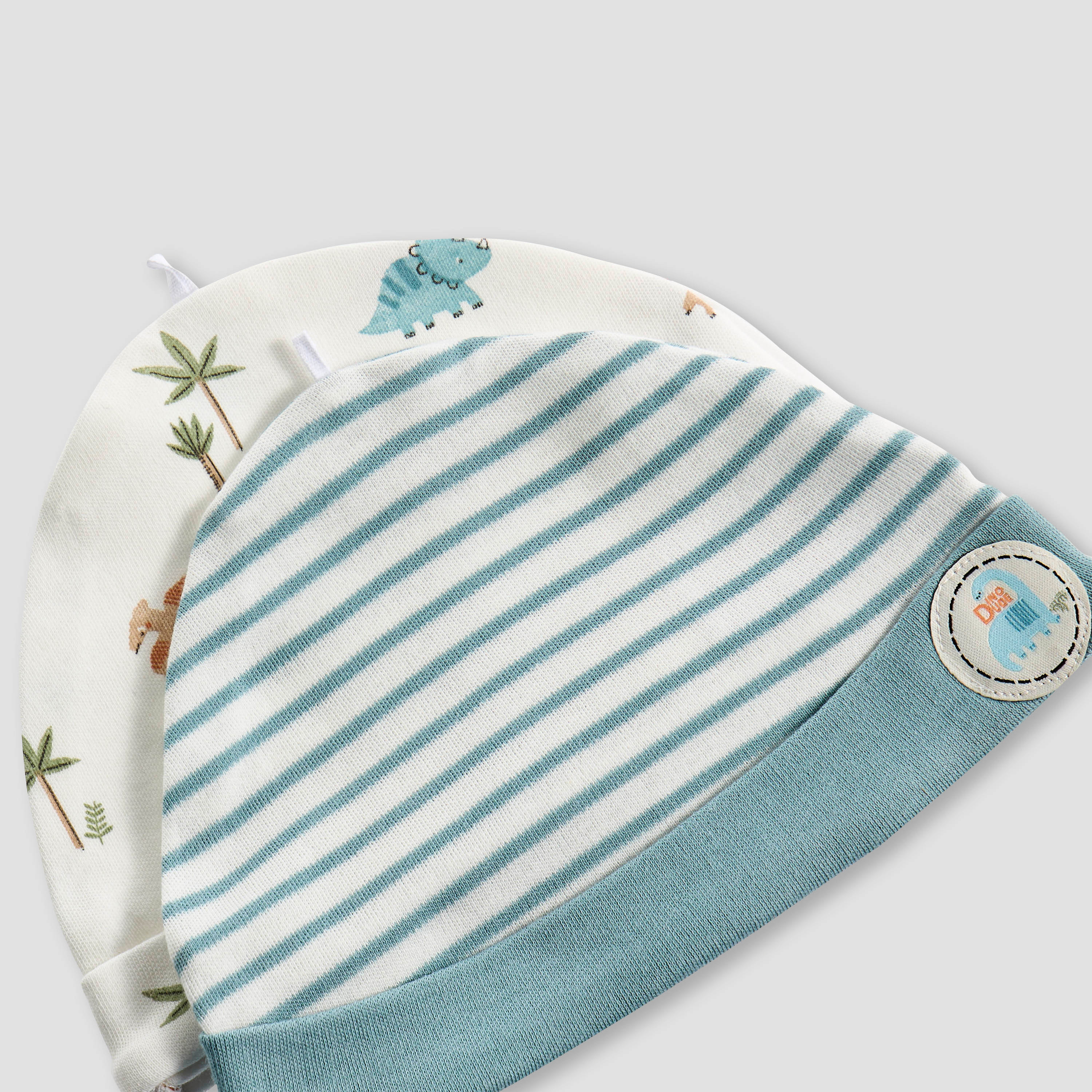 Juniors Printed Beanie - Set of 2-baby-boys-accessories-caps-image-6