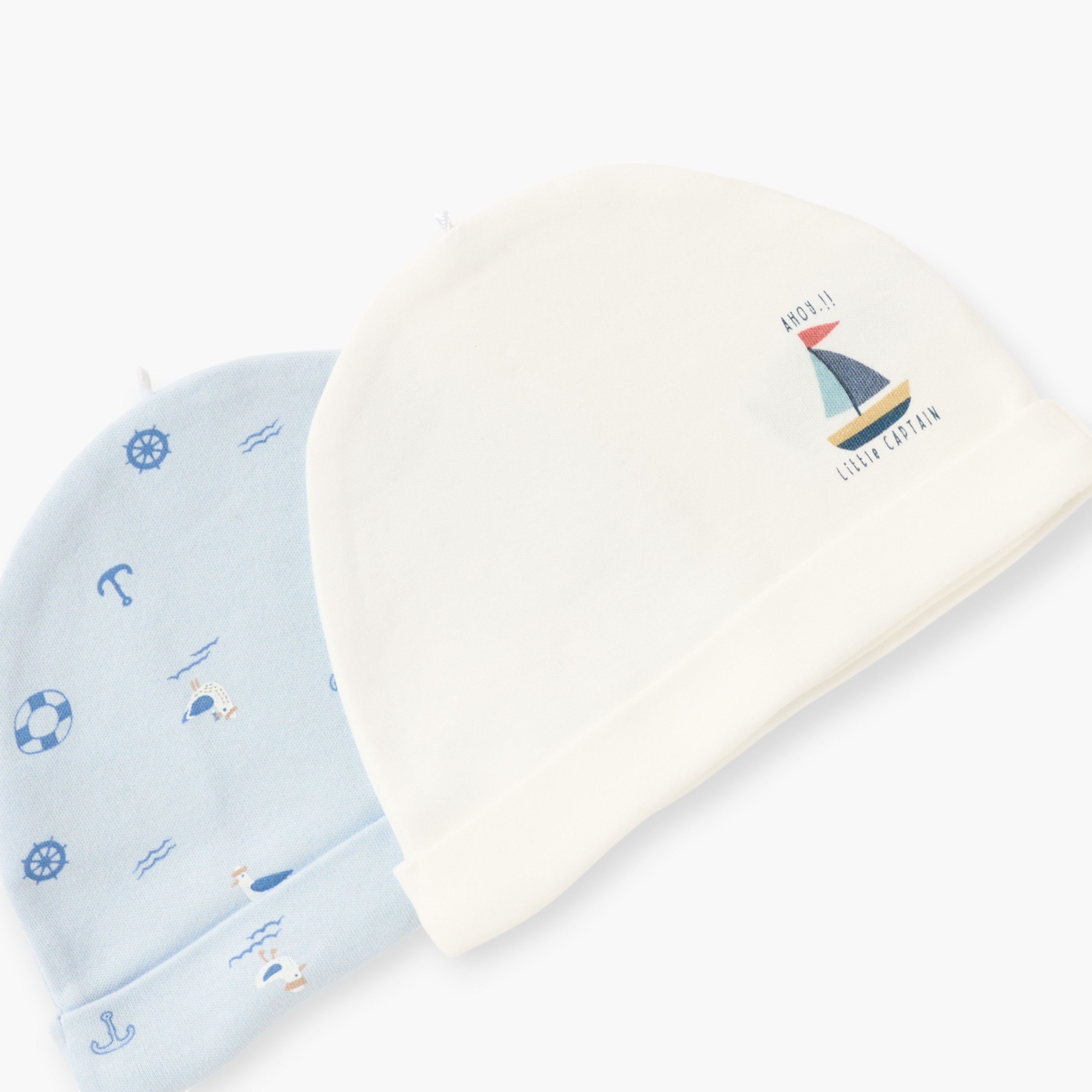 Juniors Graphic Print Cap - Set of 2-baby-boys-accessories-caps-image-2