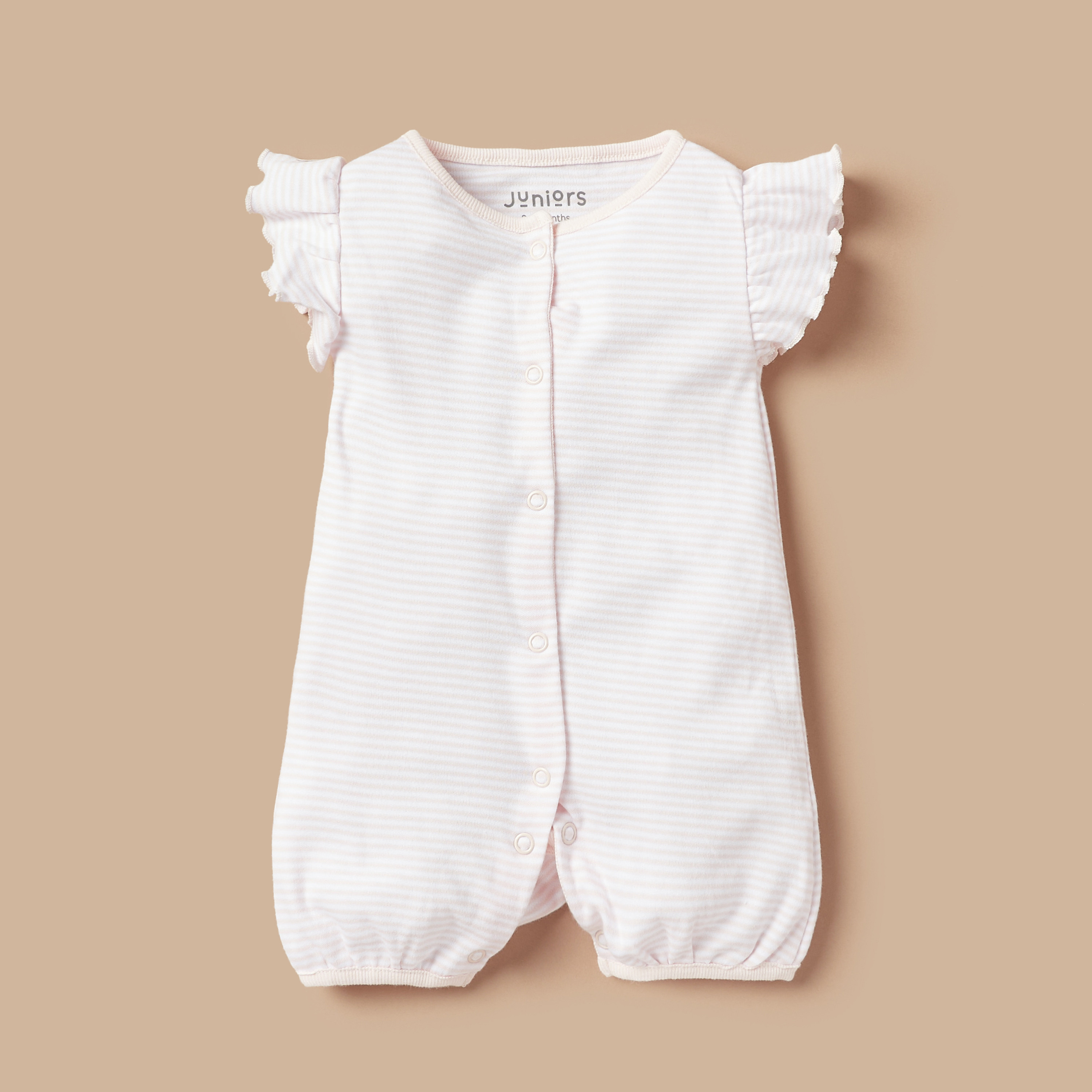 Juniors Applique Detail Rompers with Ruffled Sleeves - Set of 2-baby-boys-clothing-rompers-image-2