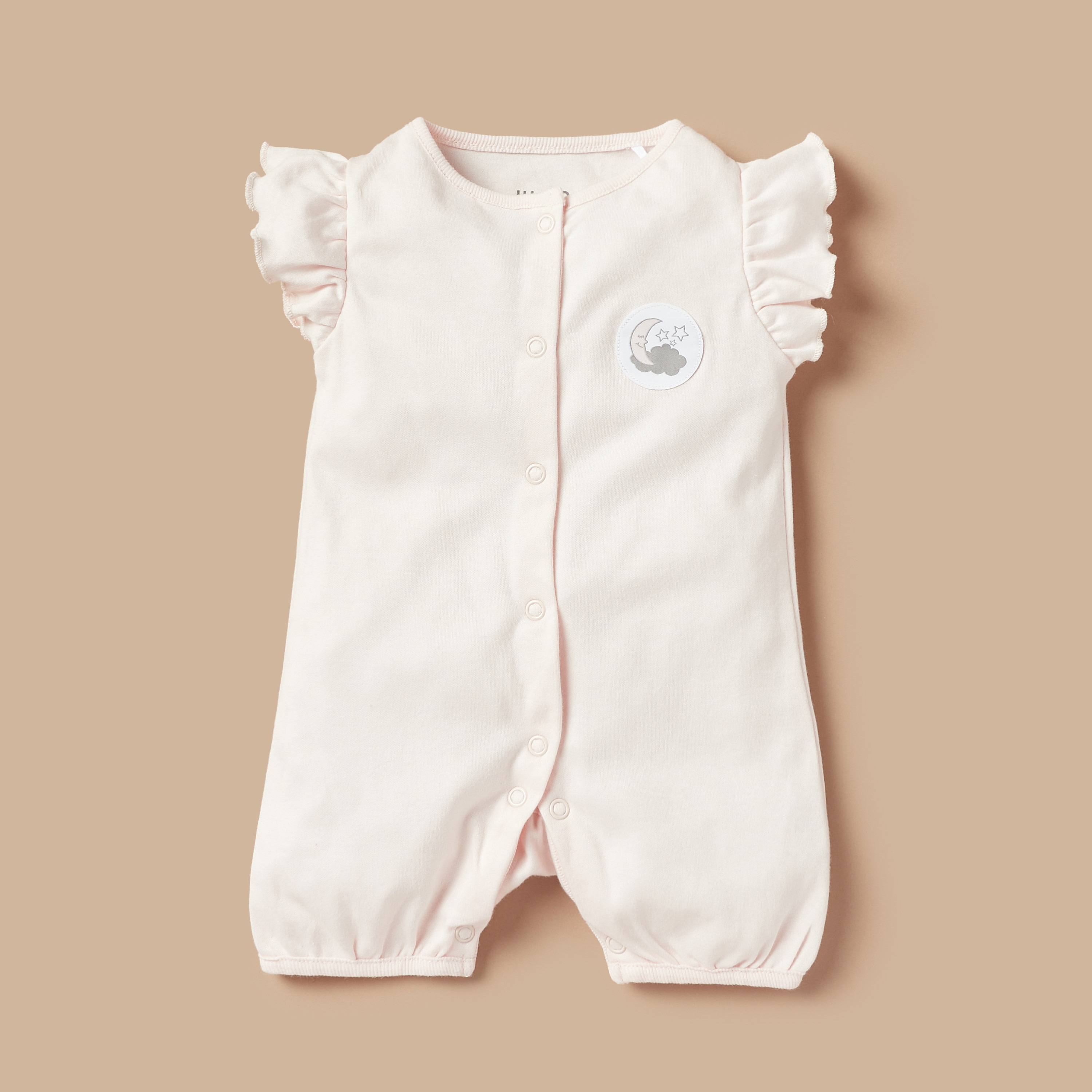 Juniors Applique Detail Rompers with Ruffled Sleeves - Set of 2-baby-boys-clothing-rompers-image-3