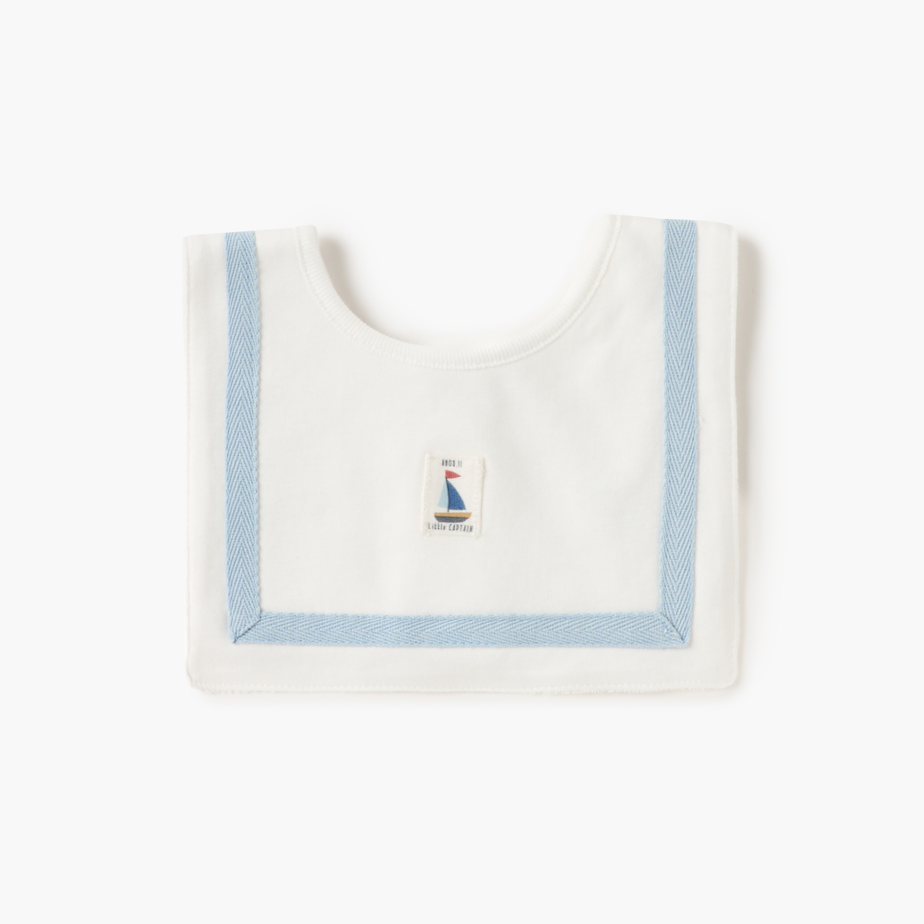 مريلة موسلين بزر إغلاق وزخارف من جونيورز-baby-feeding-bibs-image-1