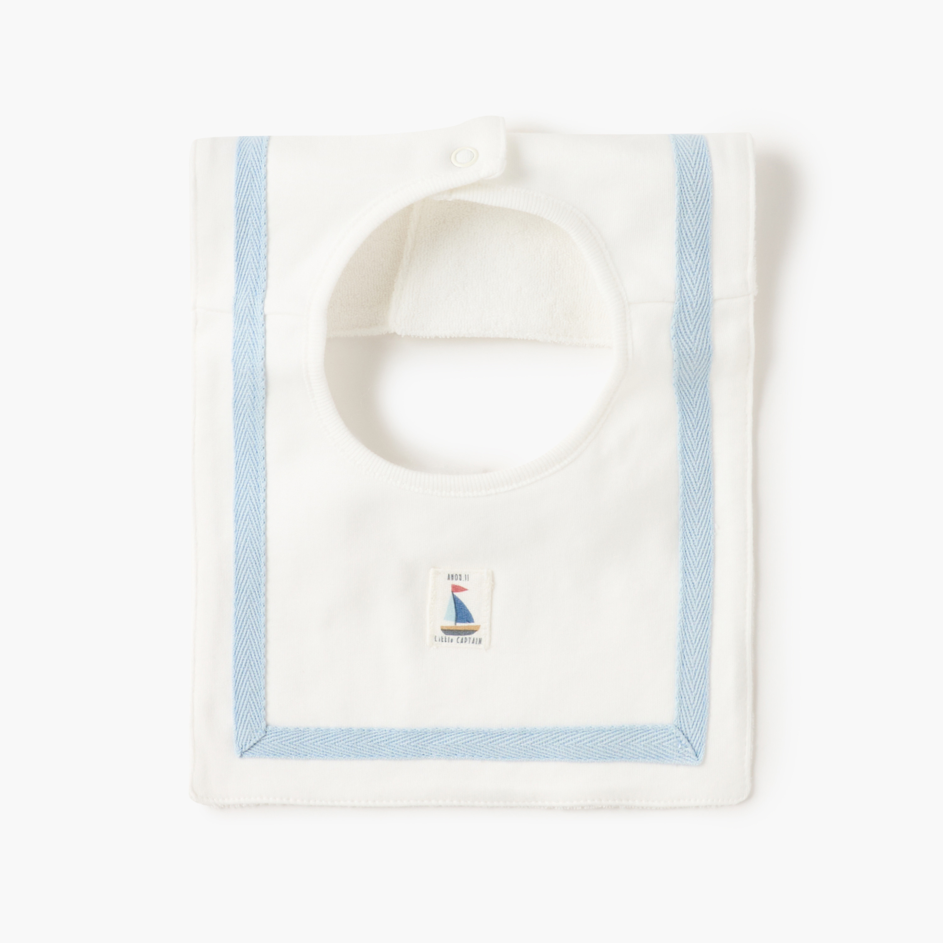 مريلة موسلين بزر إغلاق وزخارف من جونيورز-baby-feeding-bibs-image-2