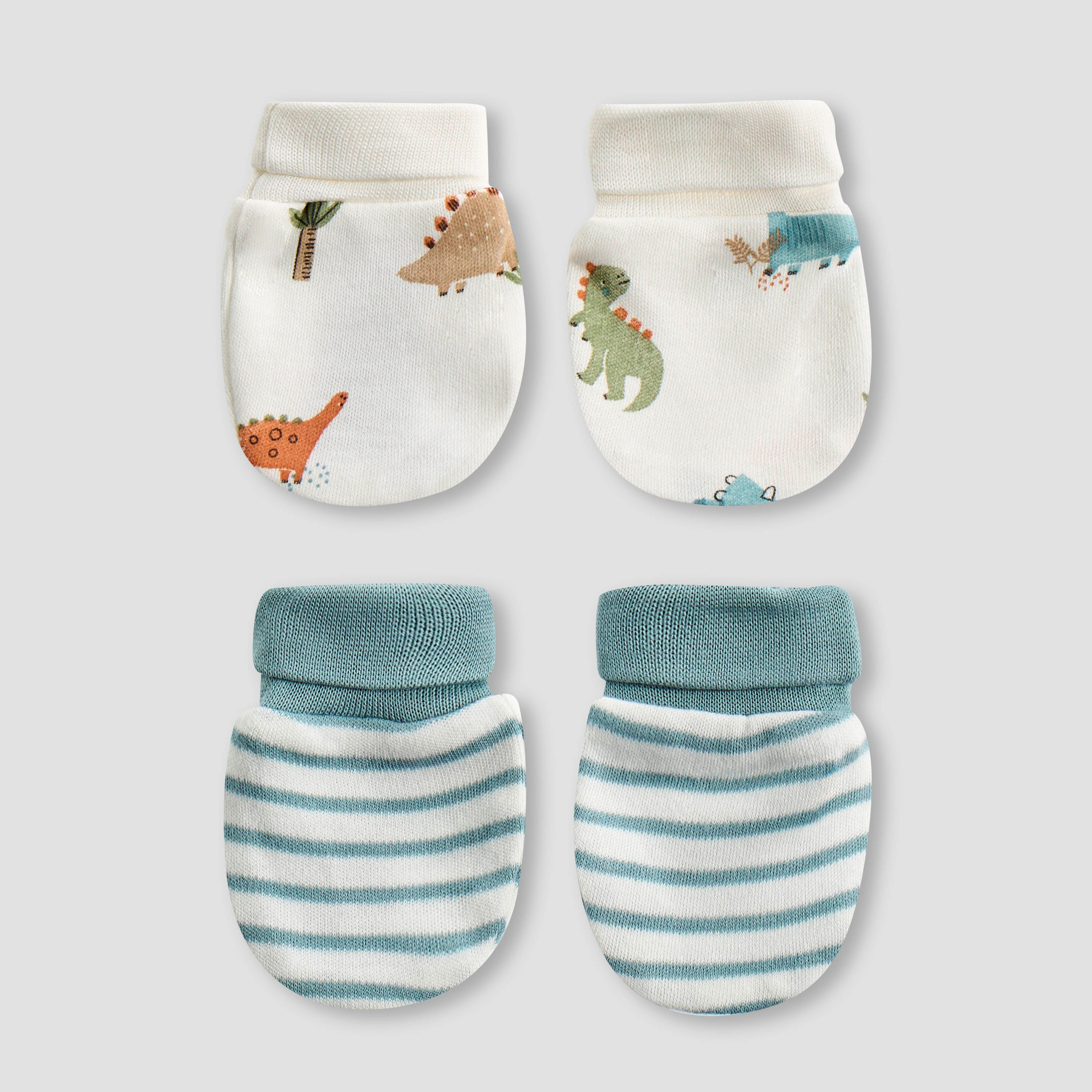 قفازات بطبعات ديناصورات من جونيورز - طقم من قطعتين-baby-boys-accessories-mittens-image-1