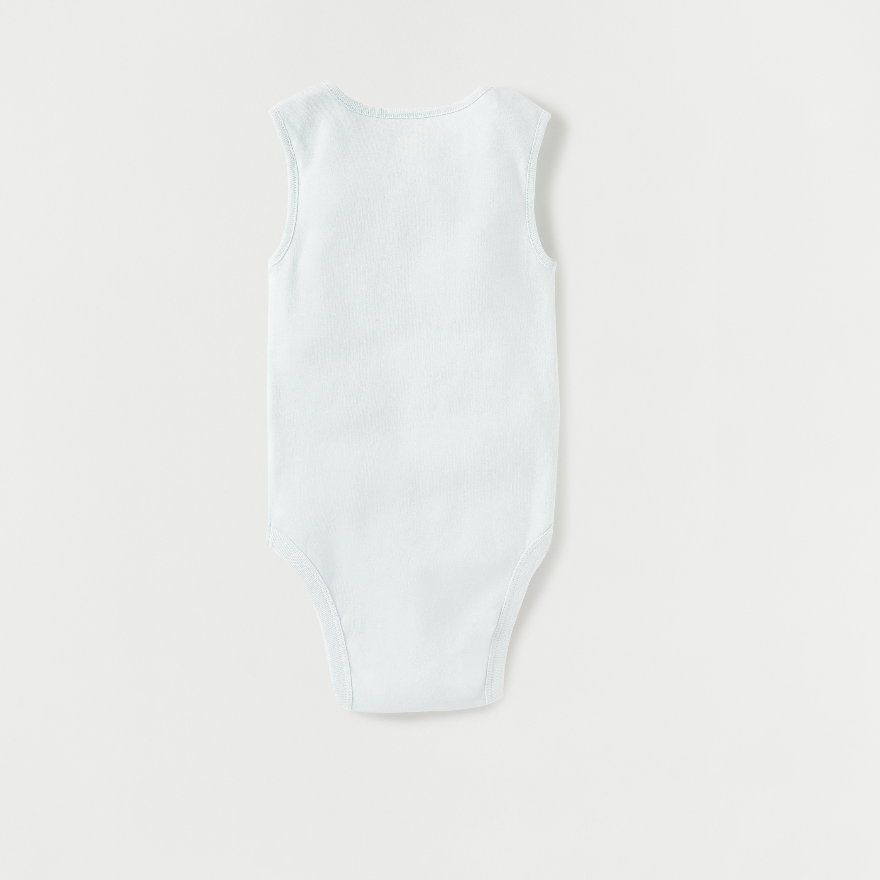 Juniors Typography Print Sleeveless Bodysuit with Button Closure-baby-boys-clothing-bodysuits-image-2