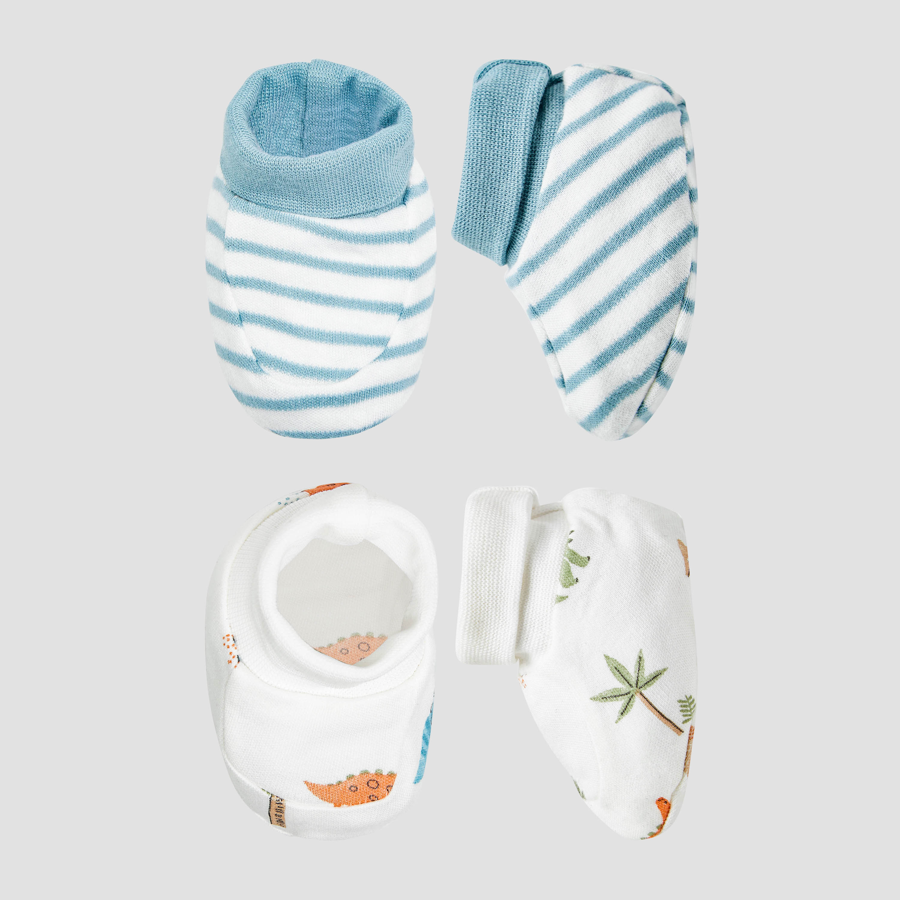 Juniors Printed Slip-On Booties - Set of 2-baby-boys-shoes-booties-image-1