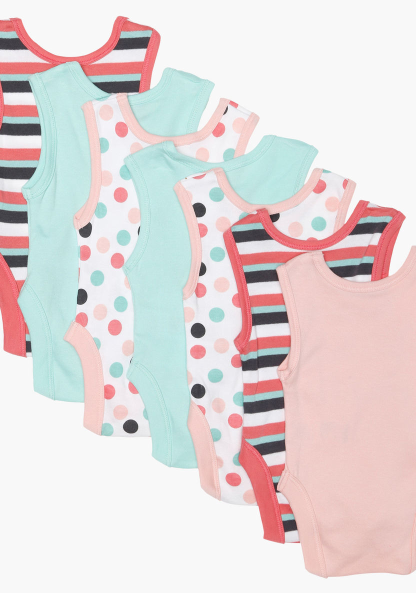 Juniors Printed Bodysuits - Set of 7-Rompers%2C Dungarees and Jumpsuits-image-1