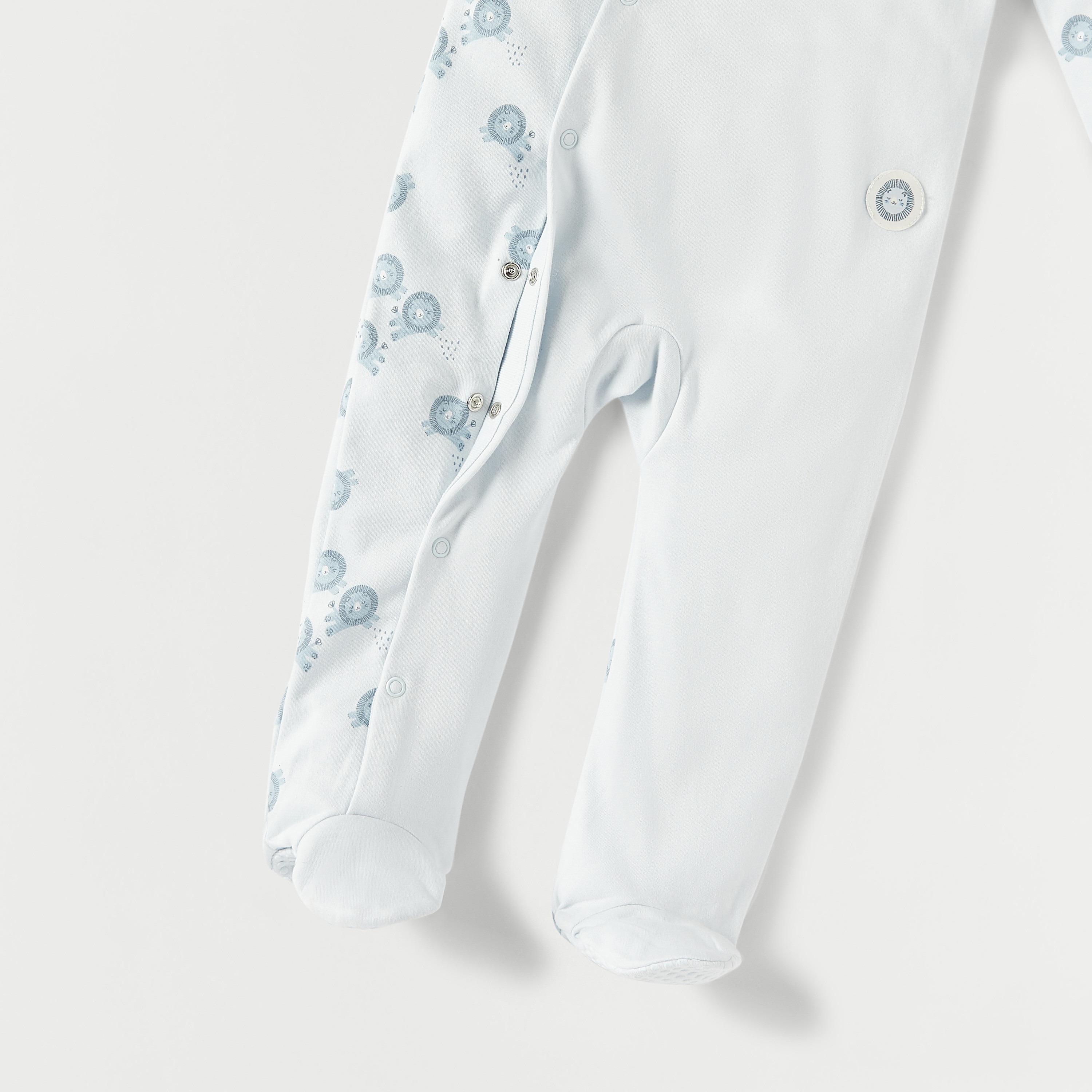 Juniors All-Over Lion Print Sleepsuit with Long Sleeves-baby-boys-clothing-nightwear-sleepsuits-image-4