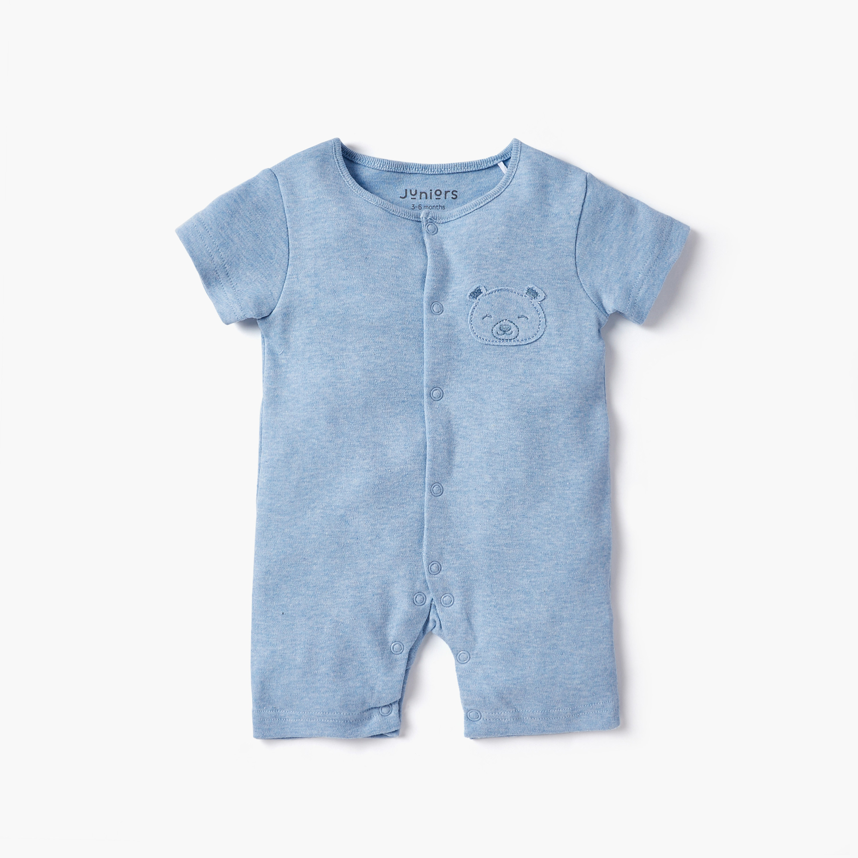 Juniors Assorted Romper with Short Sleeves and Button Closure - Set of 2-baby-boys-clothing-rompers-image-2