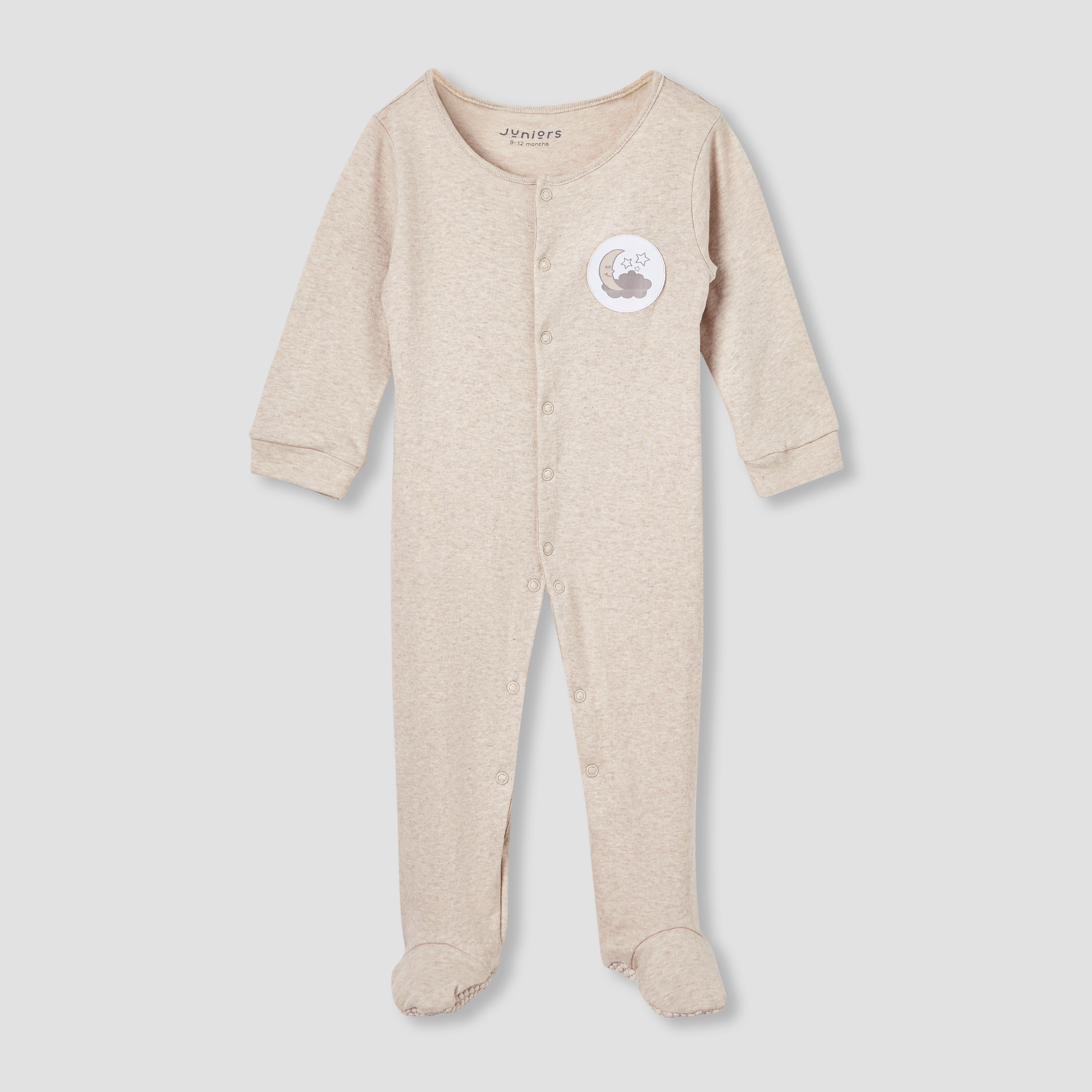 بدلة نوم بأكمام طويلة وأزرار إغلاق وطبعات من جونيورز - طقم من قطعتين-baby-girls-clothing-nightwear-sleepsuits-image-3