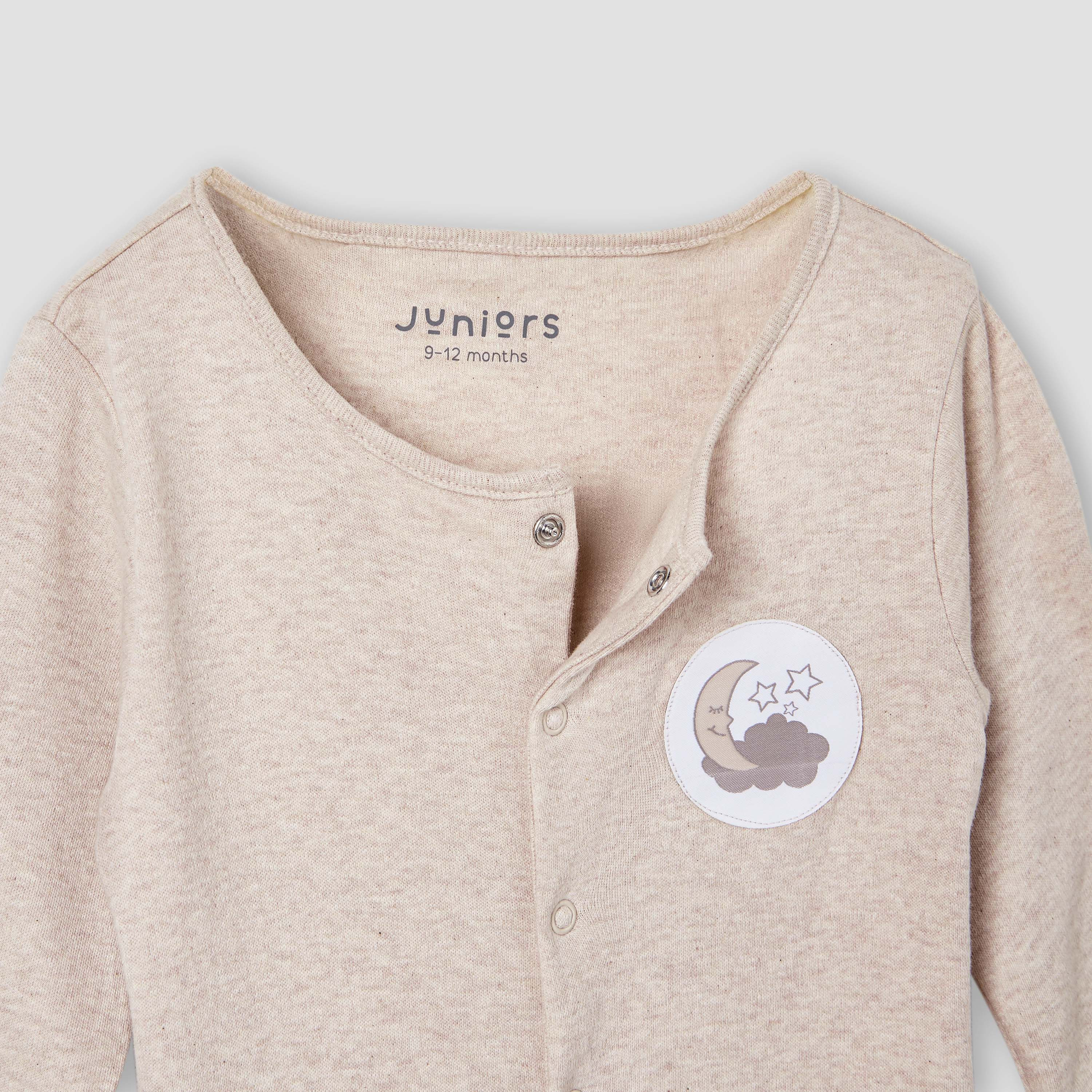 بدلة نوم بأكمام طويلة وأزرار إغلاق وطبعات من جونيورز - طقم من قطعتين-baby-girls-clothing-nightwear-sleepsuits-image-7