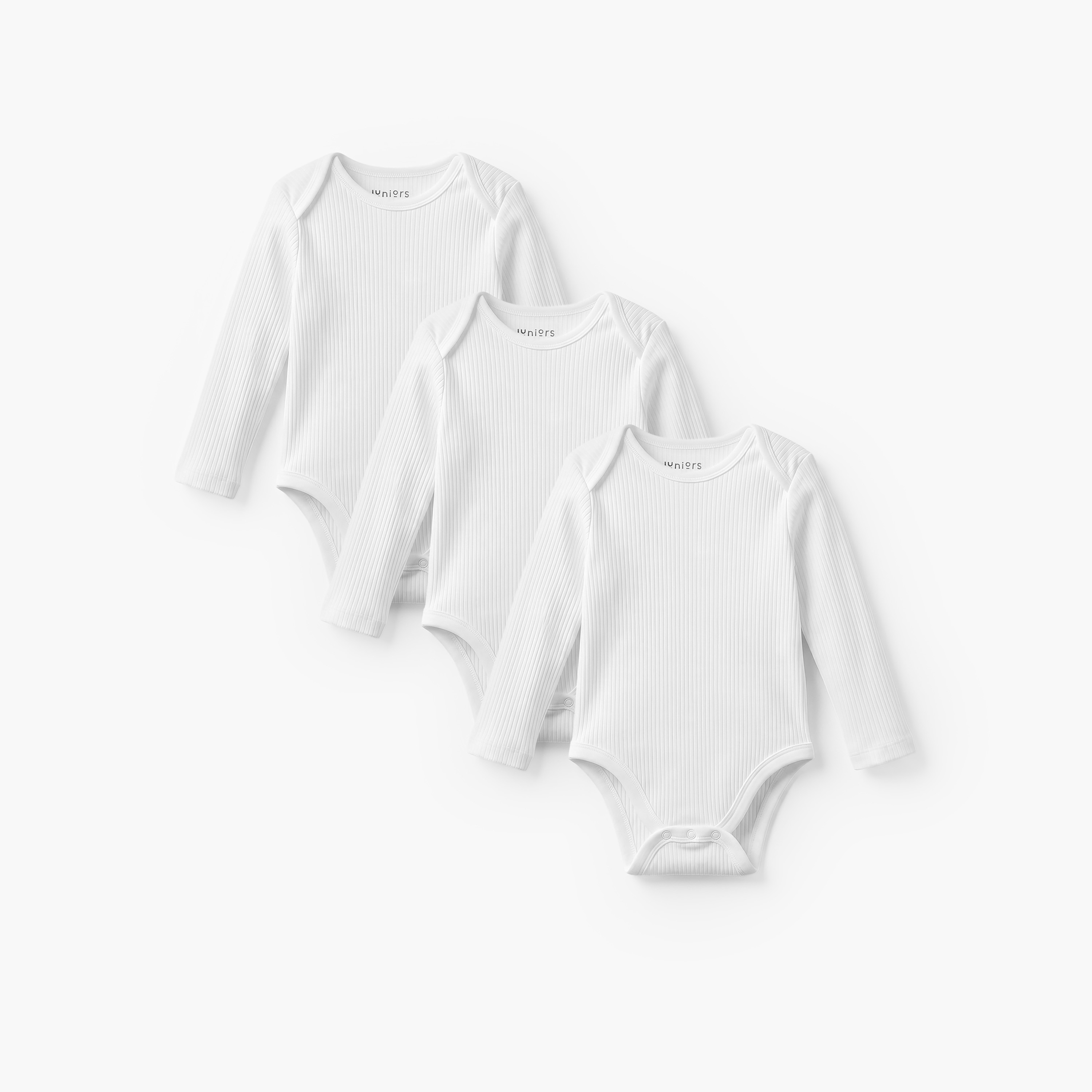 Juniors Textured Bodysuit with Long Sleeves - Set of 3-baby-boys-clothing-bodysuits-image-1