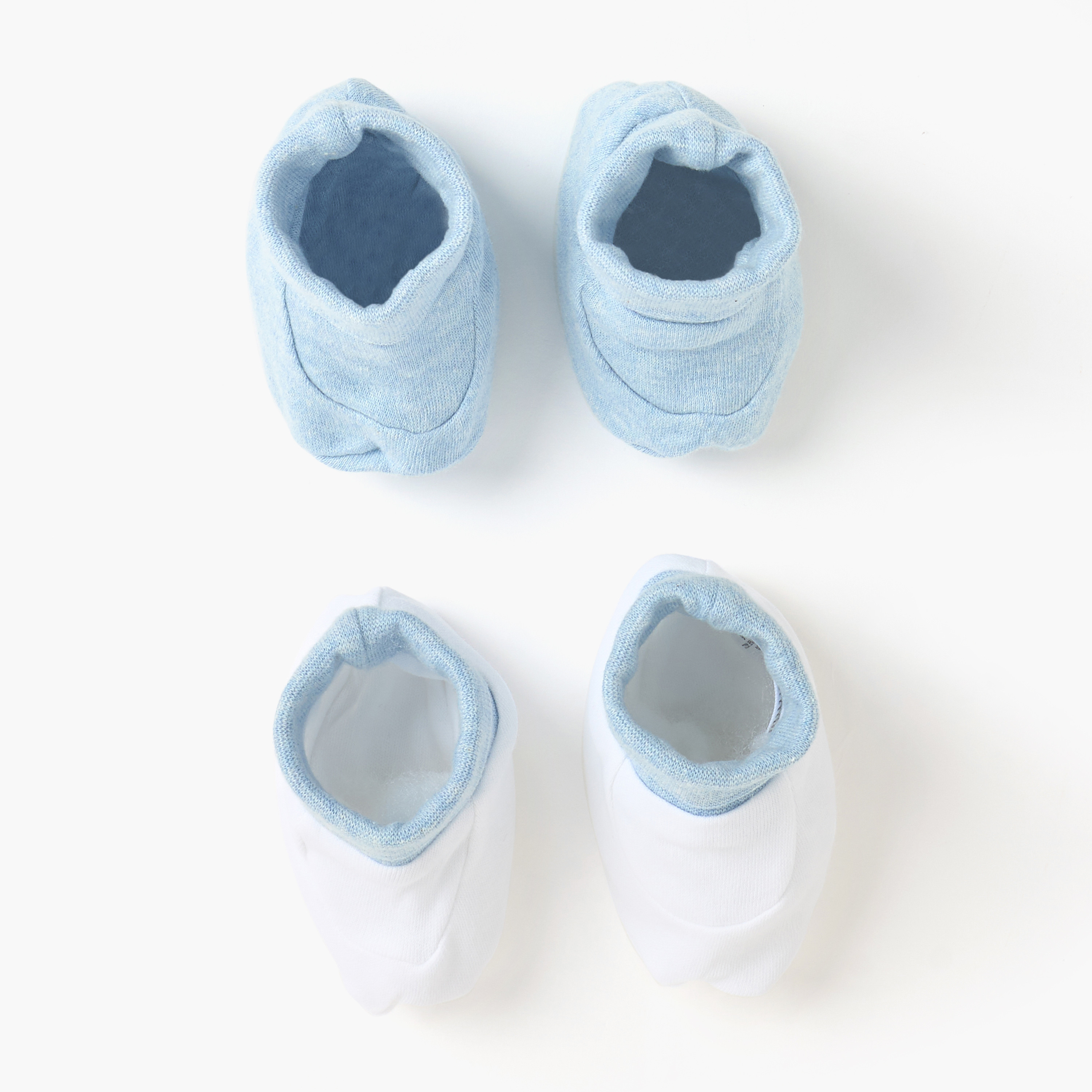 Juniors Solid Booties - Set of 2-baby-boys-shoes-booties-image-1