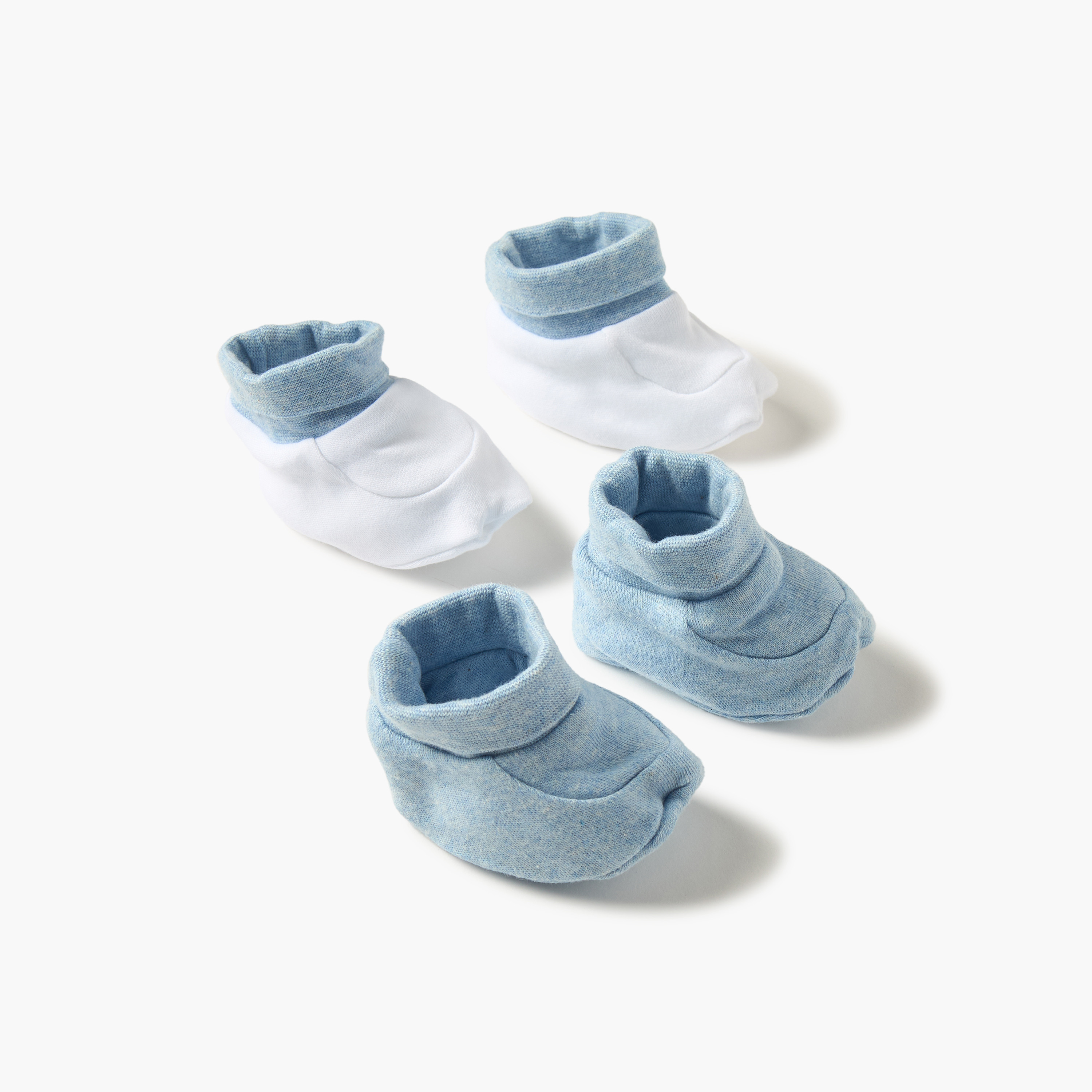 Juniors Solid Booties - Set of 2-baby-boys-shoes-booties-image-3