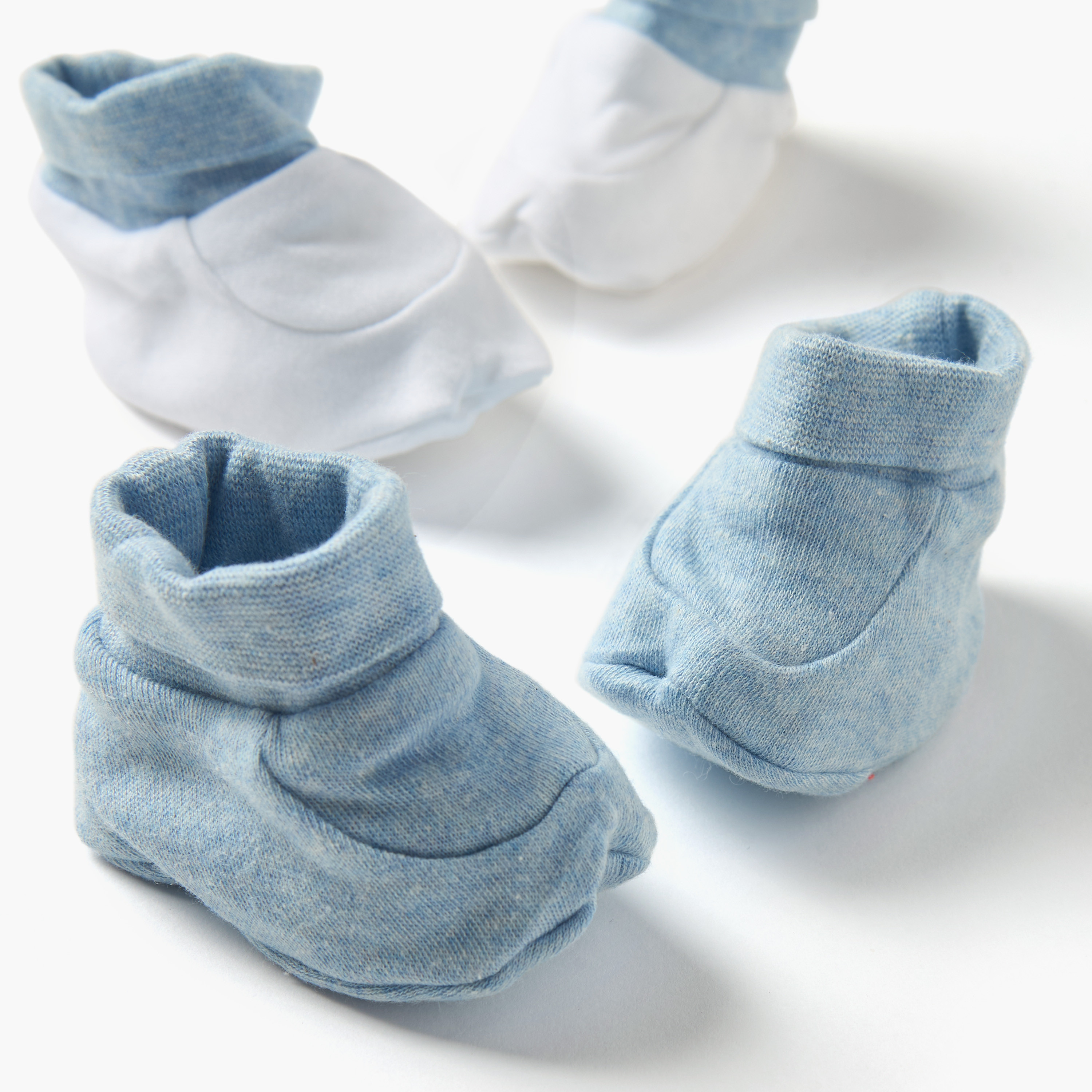 Juniors Solid Booties - Set of 2-baby-boys-shoes-booties-image-5