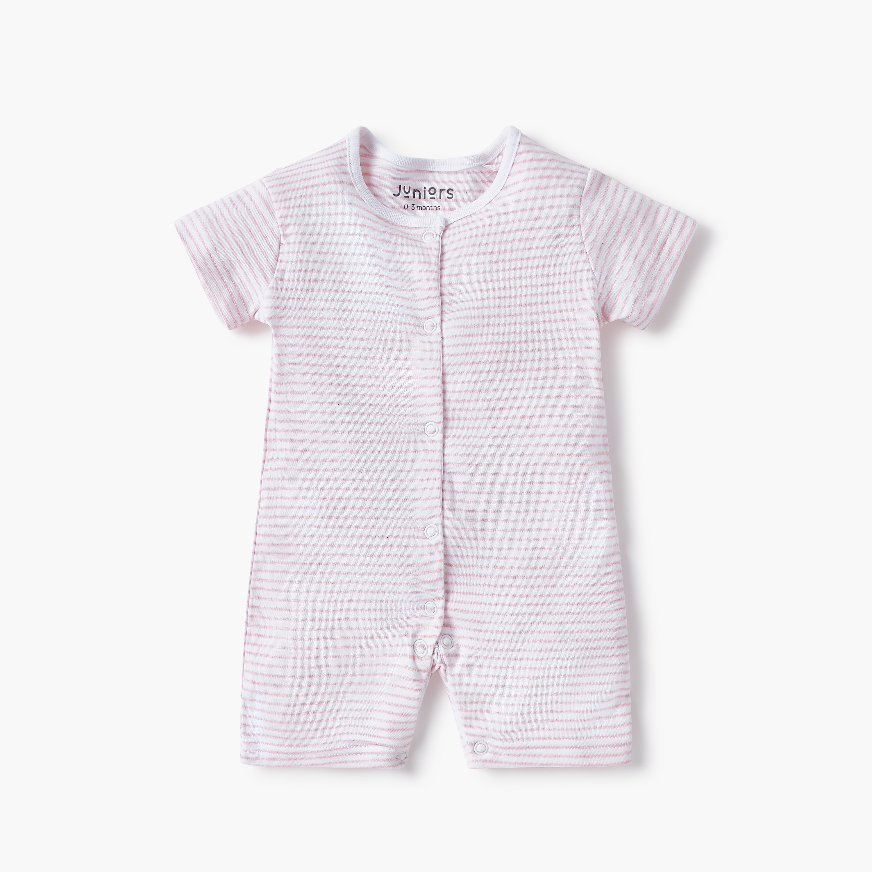 أفرول بأكمام قصيرة وأزرار إغلاق كباسة وطبعات من جونيورز - طقم من قطعتين-baby-girls-clothing-rompers-image-2