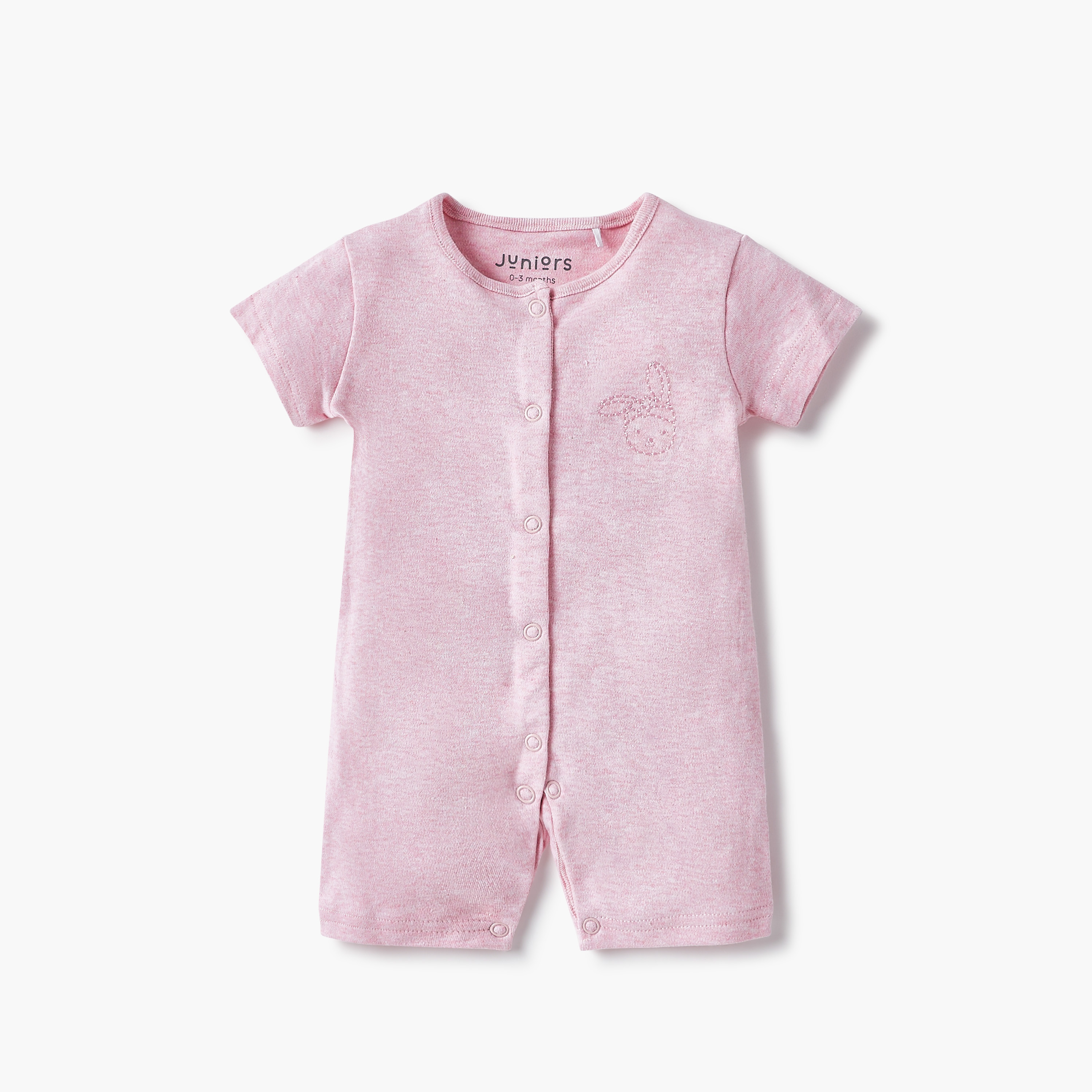 أفرول بأكمام قصيرة وأزرار إغلاق كباسة وطبعات من جونيورز - طقم من قطعتين-baby-girls-clothing-rompers-image-3