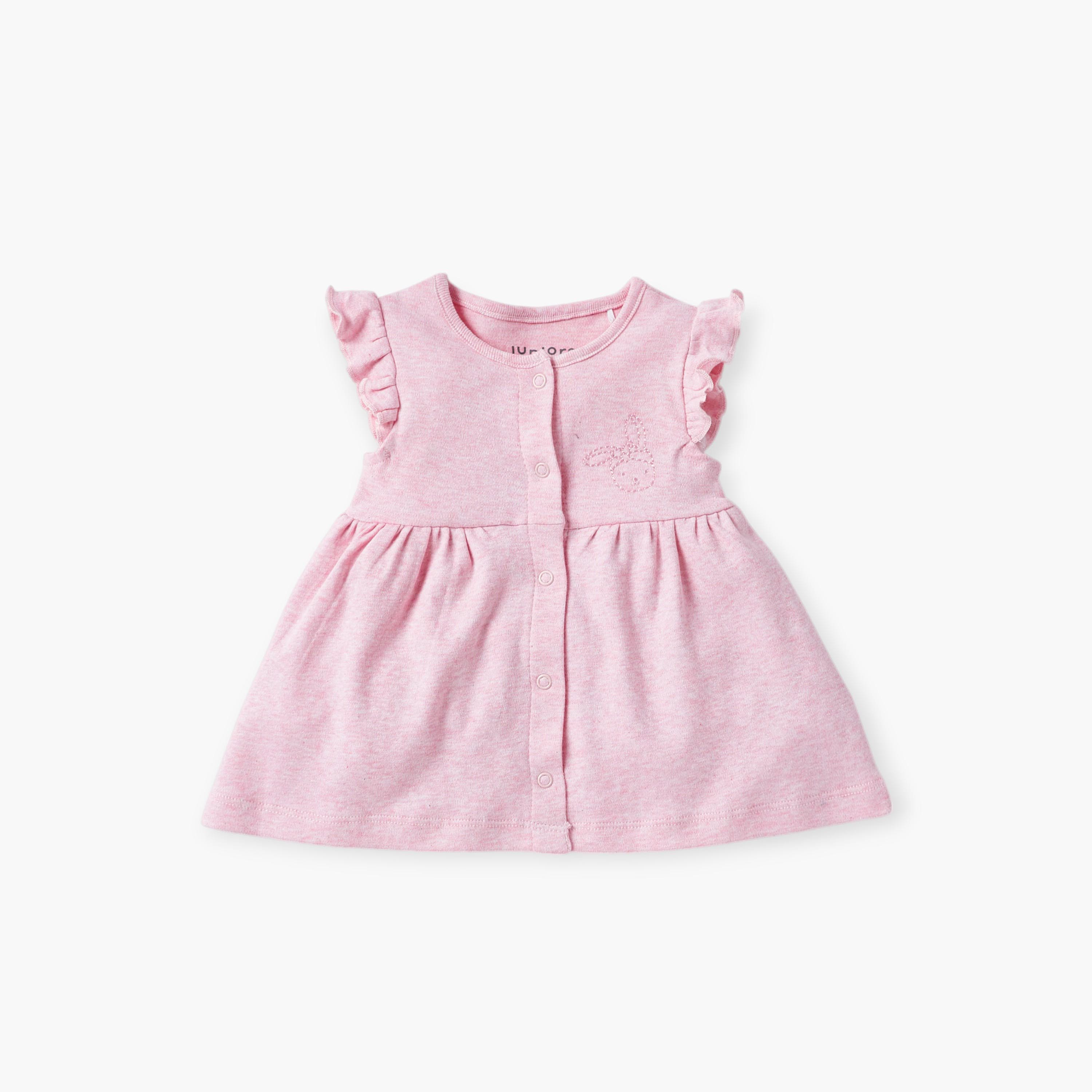 Juniors Assorted A-Line Dress with Ruffle Sleeves and Button Closure - Set of 2-baby-girls-clothing-dressesandjumpsuits-image-2